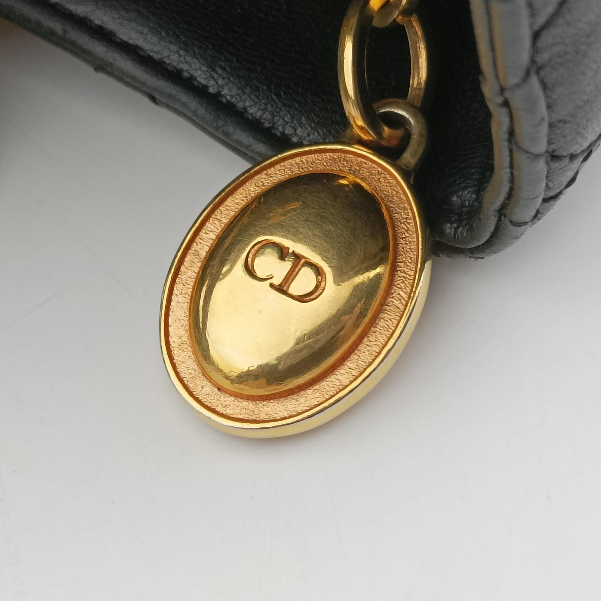 Pre-owned Christian Dior Lady Dior Black lambskin  handbag | stylenewstar