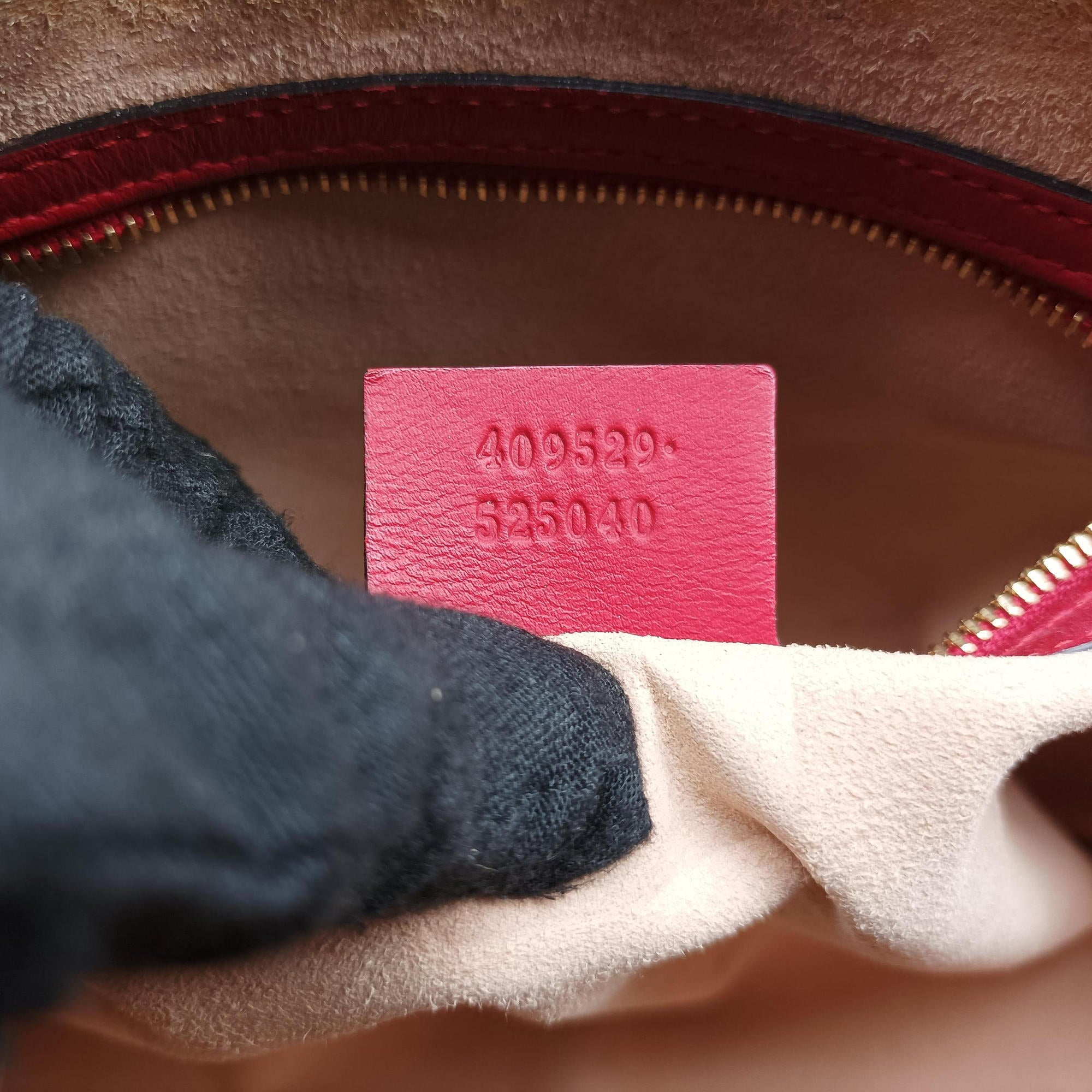 Pre-owned Gucci GG SUPREME Beige x Red x Navy PVC coated canvasxLeather 409529 shoulderbag | stylenewstar