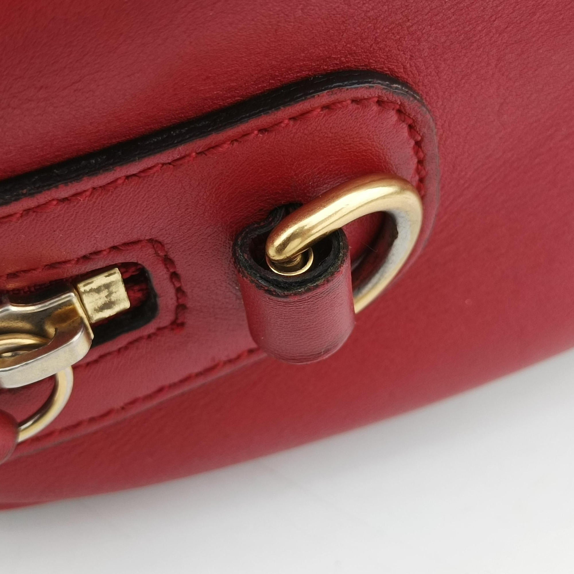 Pre-owned Gucci GG SUPREME Beige x Red x Navy PVC coated canvasxLeather 409529 shoulderbag | stylenewstar