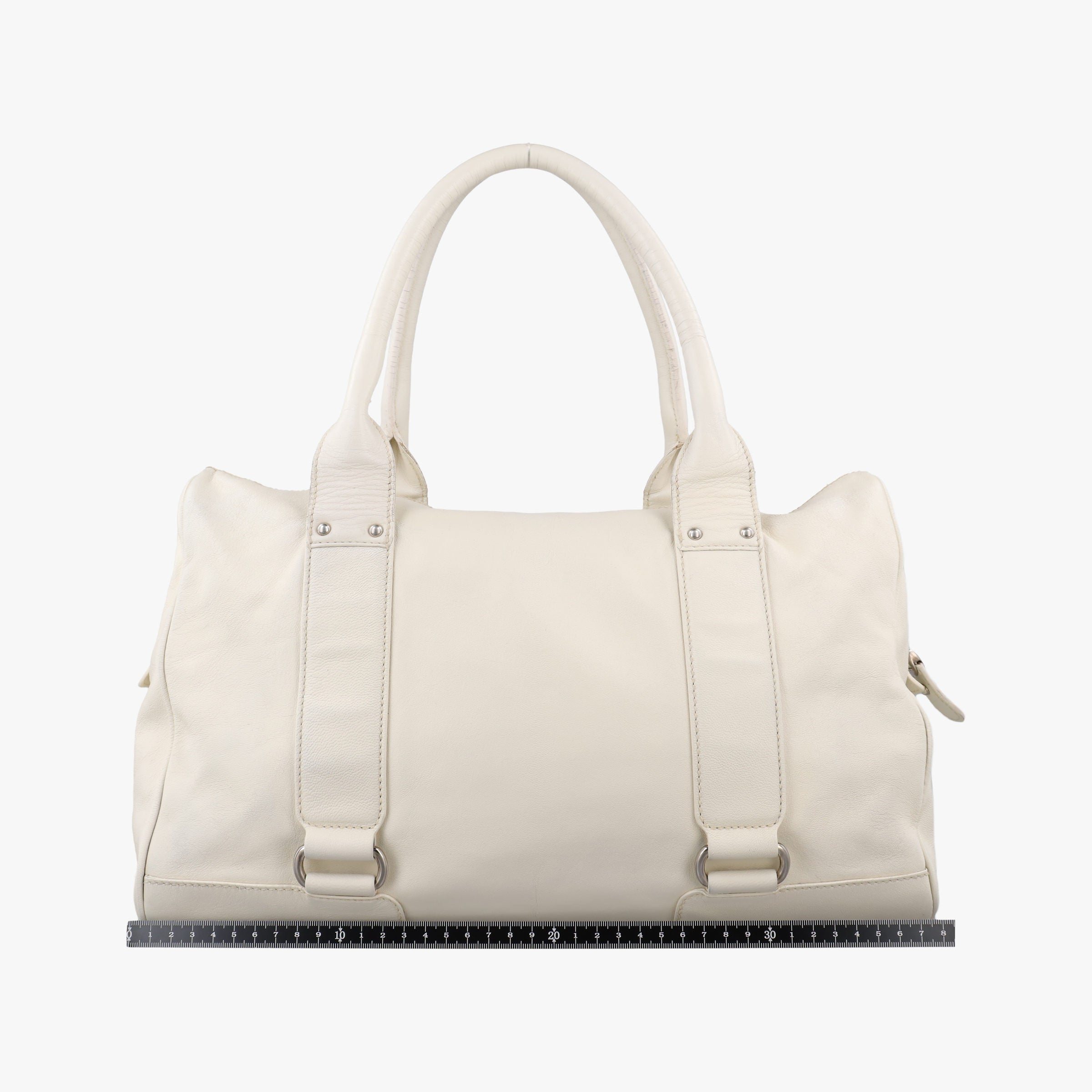 Pre-owned Ferragamo Vara Bow White Leather  handbag | stylenewstar