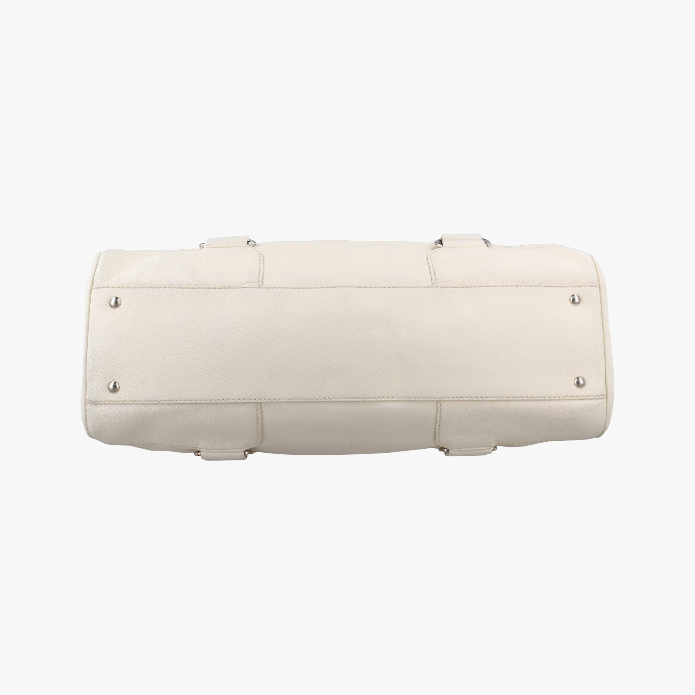 Pre-owned Ferragamo Vara Bow White Leather  handbag | stylenewstar