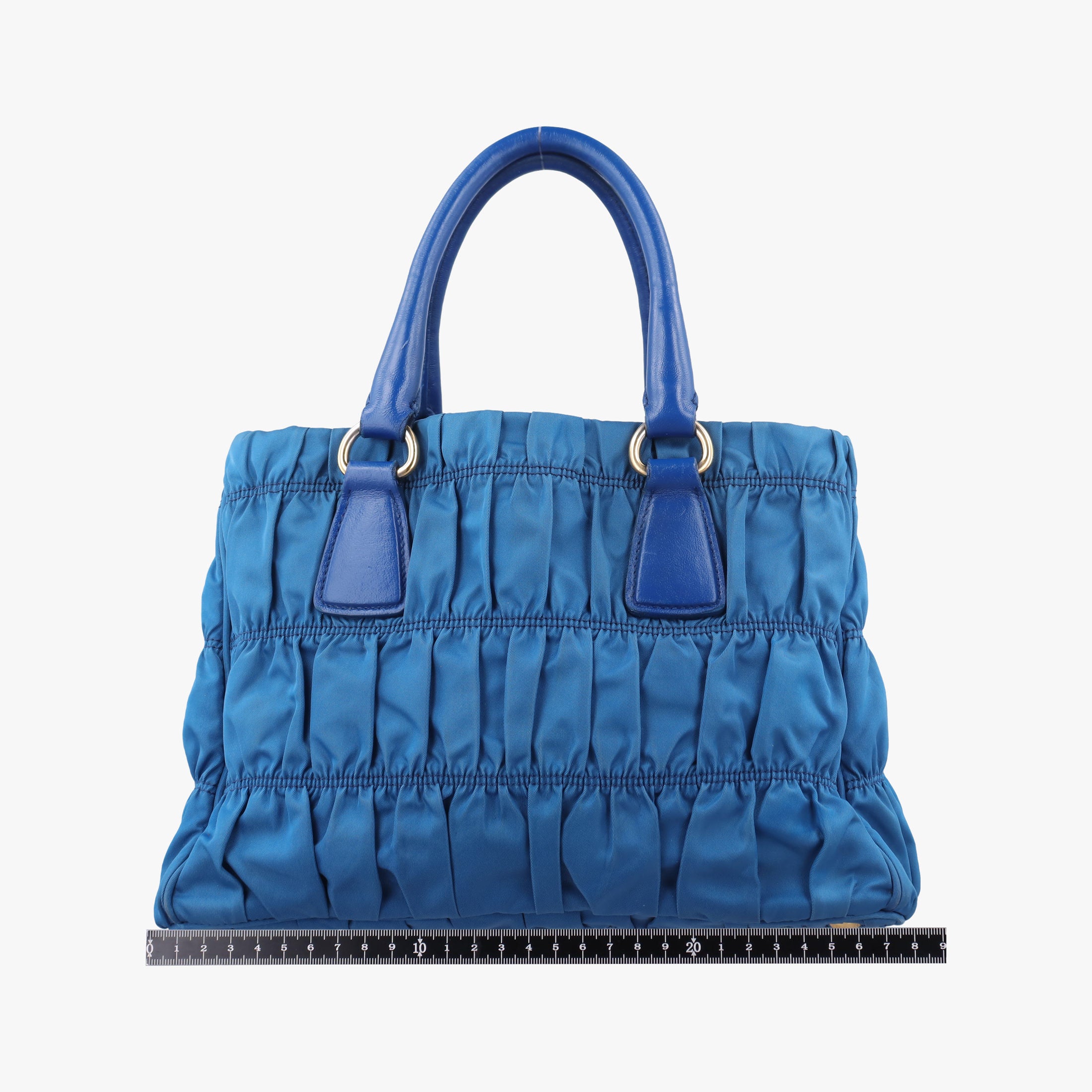 Pre-owned Prada Tessuto Gaufre Blue nylon BN2393 shoulderbag | stylenewstar