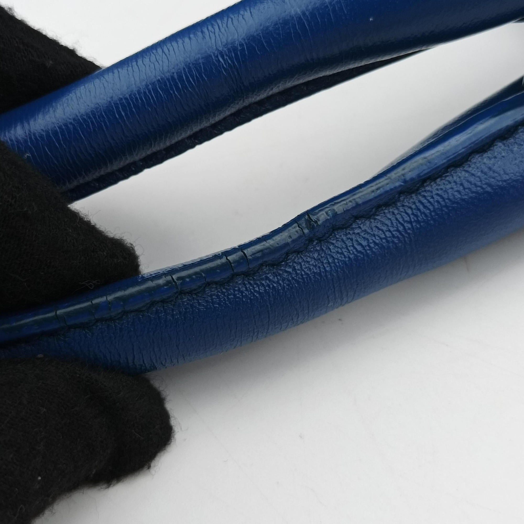Pre-owned Prada Tessuto Gaufre Blue nylon BN2393 shoulderbag | stylenewstar