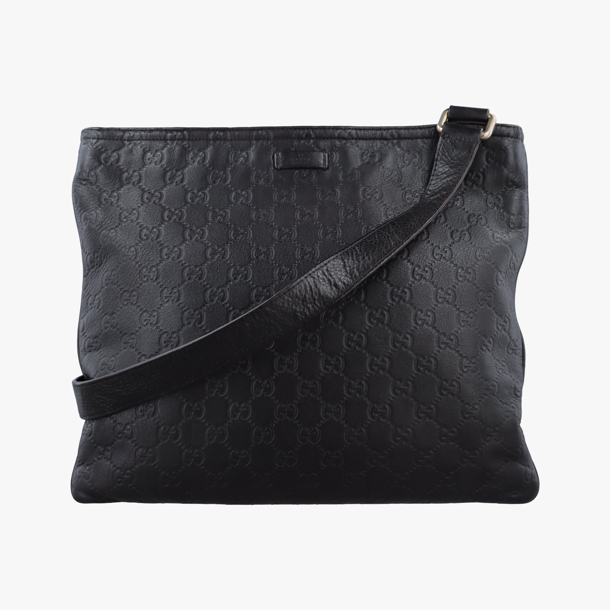 Secondhand Gucci GG Imprime messenger Black Leather 201446 shoulderbag | stylenewstar