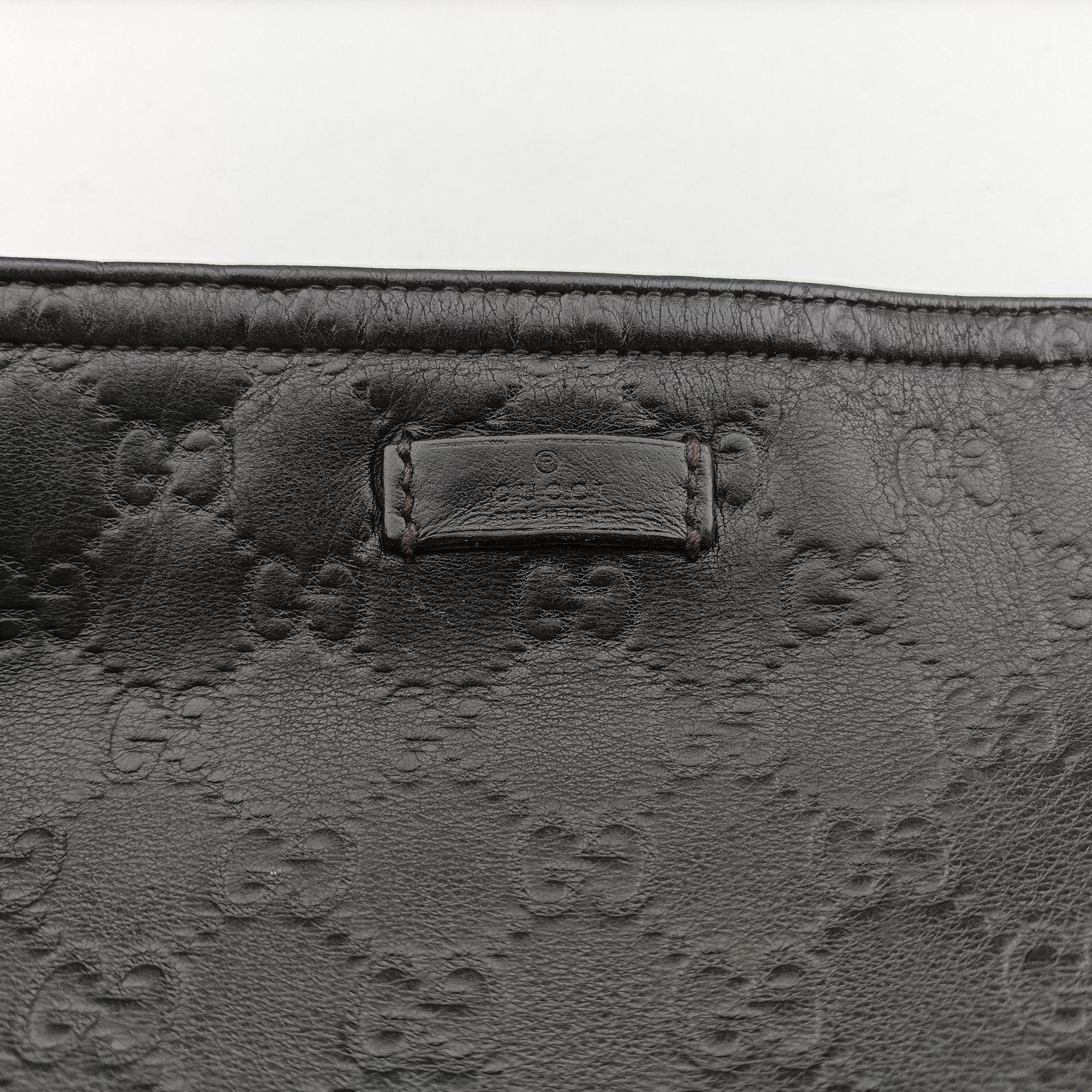 Secondhand Gucci GG Imprime messenger Black Leather 201446 shoulderbag | stylenewstar