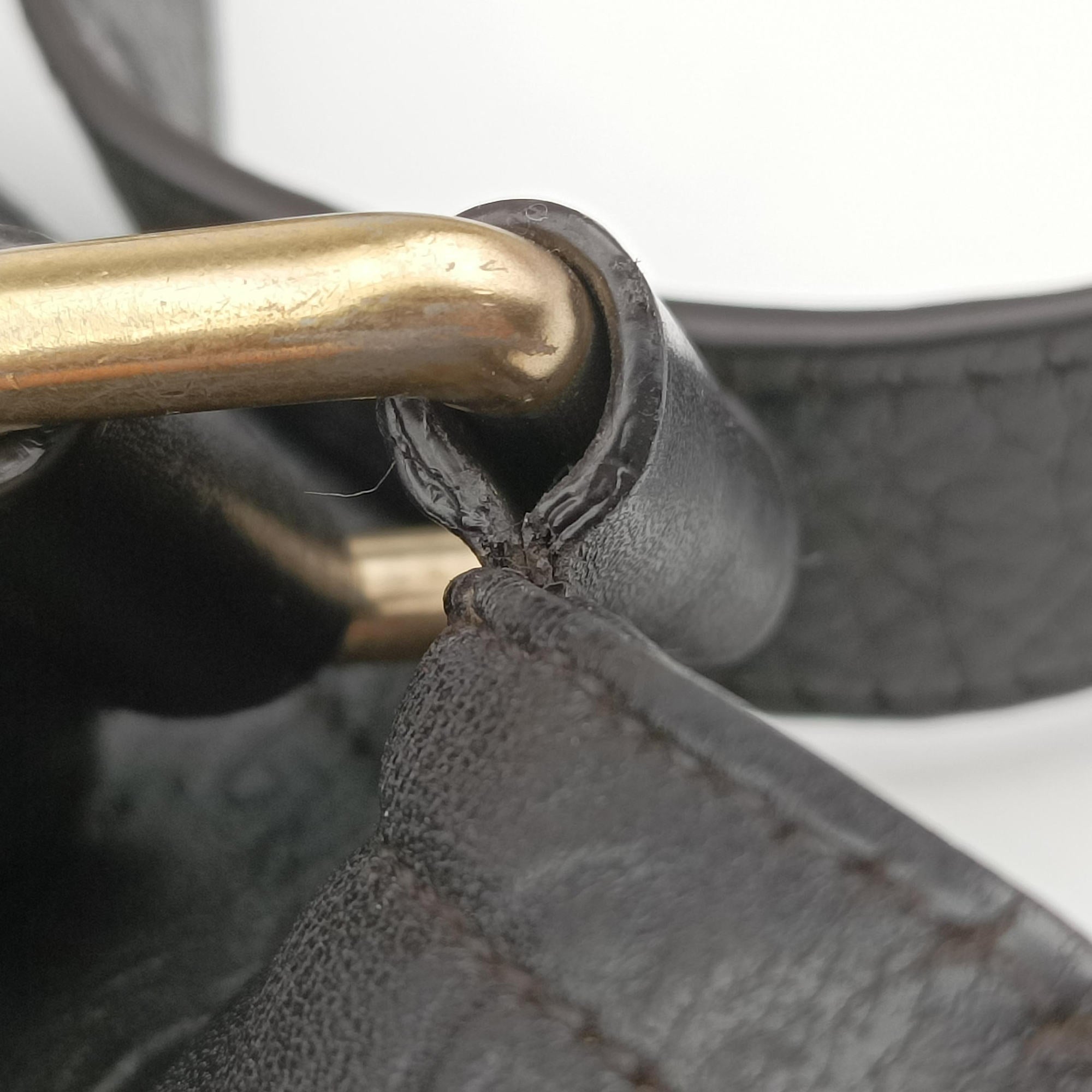 Secondhand Gucci GG Imprime messenger Black Leather 201446 shoulderbag | stylenewstar