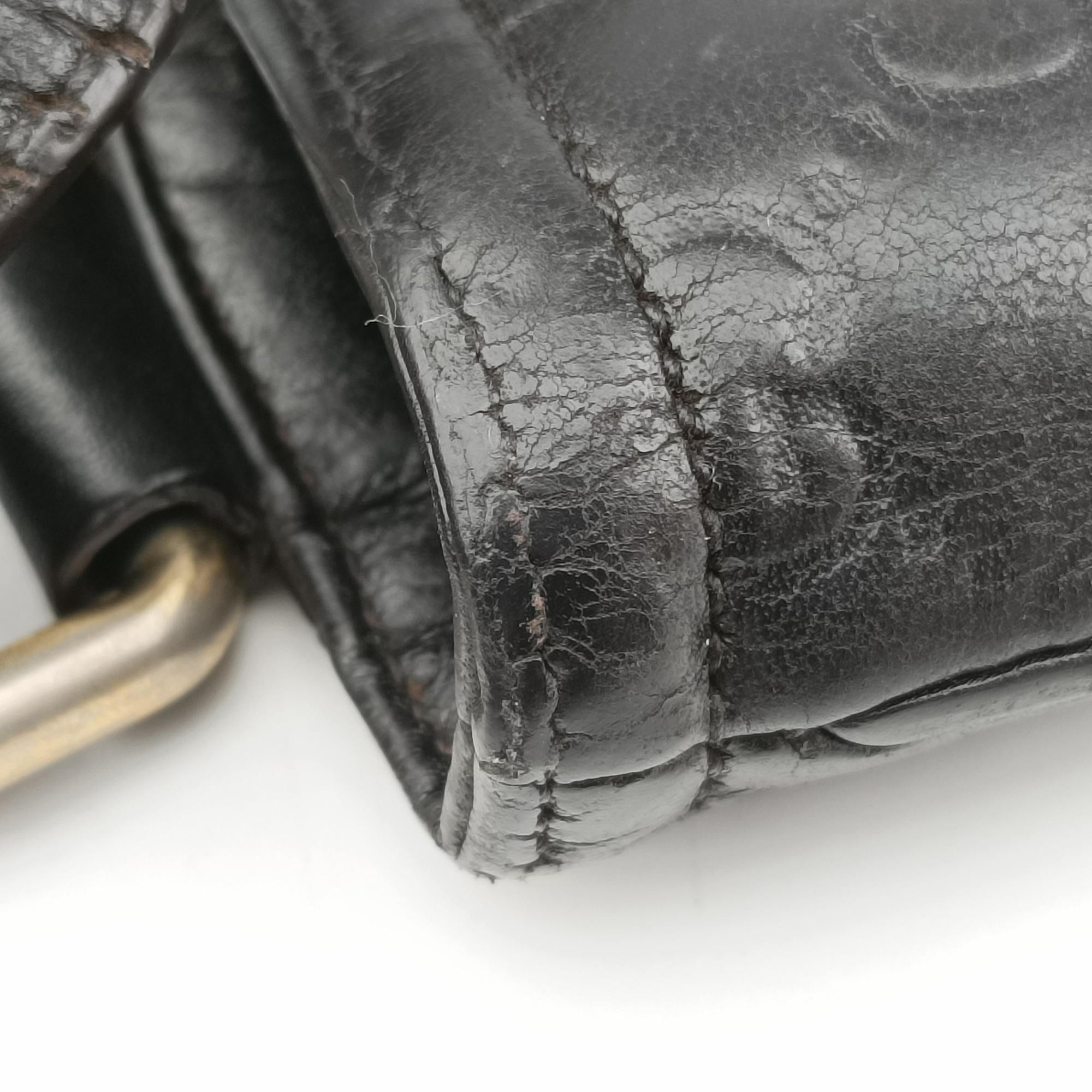 Secondhand Gucci GG Imprime messenger Black Leather 201446 shoulderbag | stylenewstar