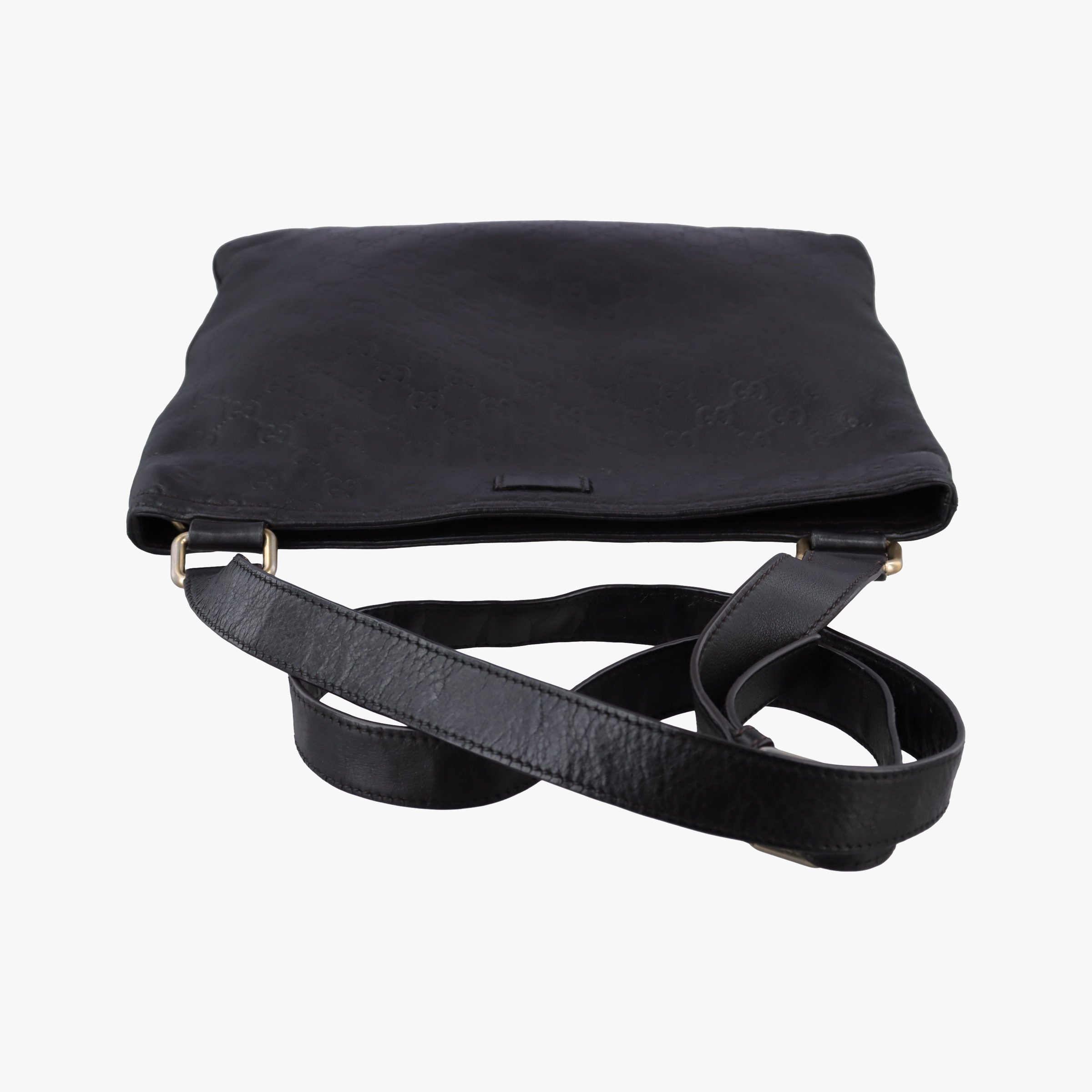 Secondhand Gucci GG Imprime messenger Black Leather 201446 shoulderbag | stylenewstar