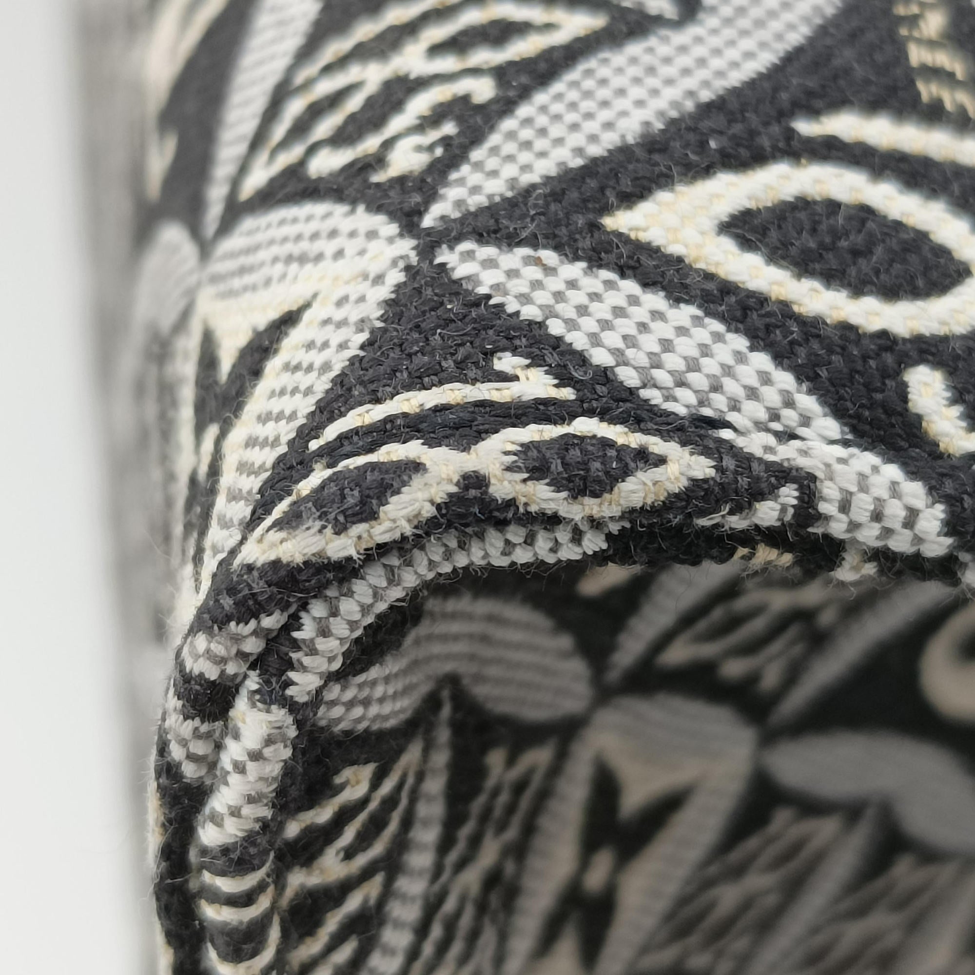 Pre-owned Louis Vuitton SINCE1854 On the Go GM Black×White jacquard canvas x leather M57207 handbag | stylenewstar