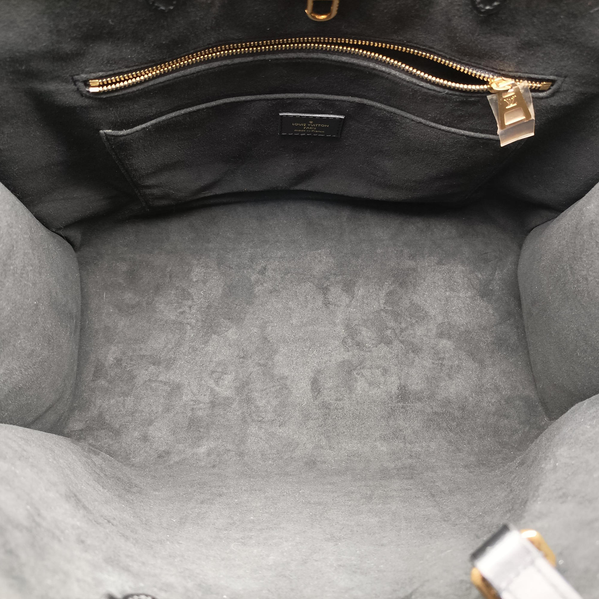 Pre-owned Louis Vuitton SINCE1854 On the Go GM Black×White jacquard canvas x leather M57207 handbag | stylenewstar