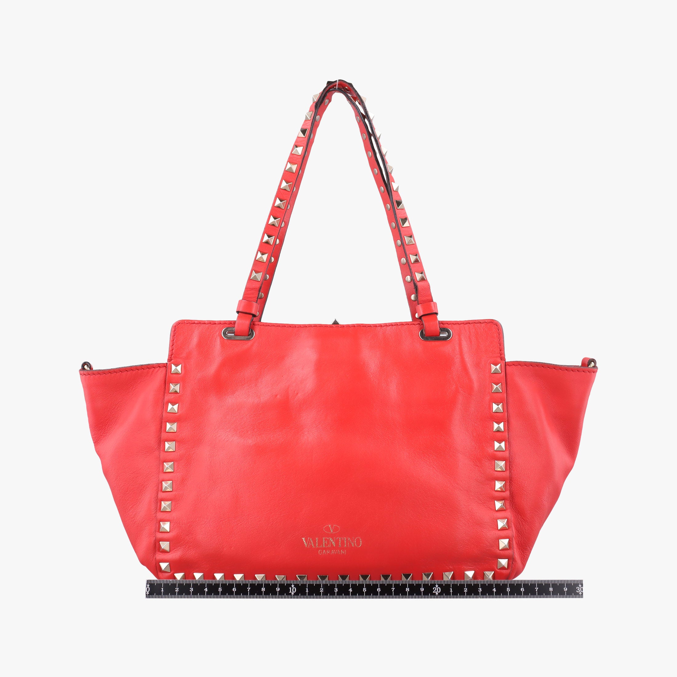 Secondhand Valentino Rockstud Red Leather  shoulderbag | stylenewstar