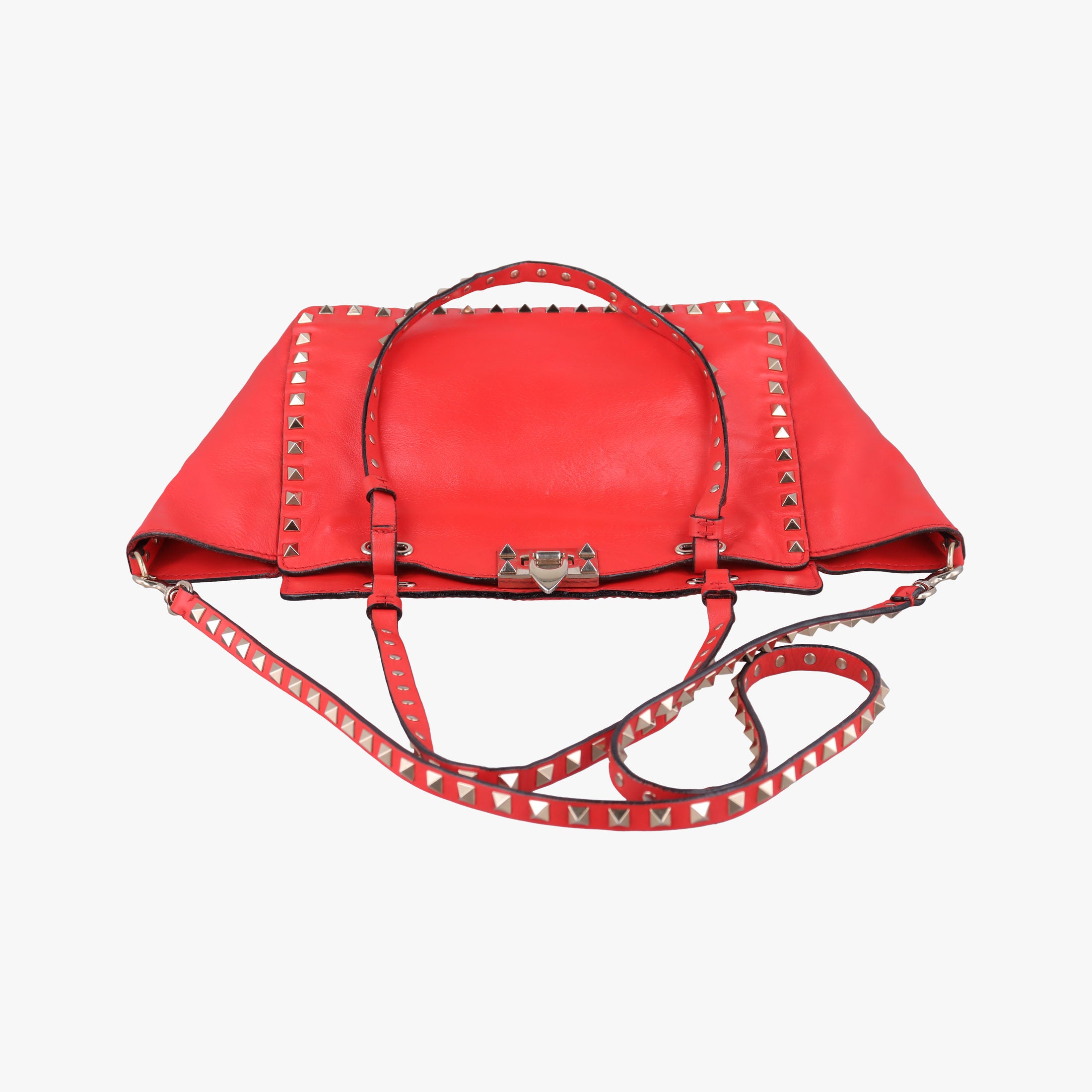 Secondhand Valentino Rockstud Red Leather  shoulderbag | stylenewstar