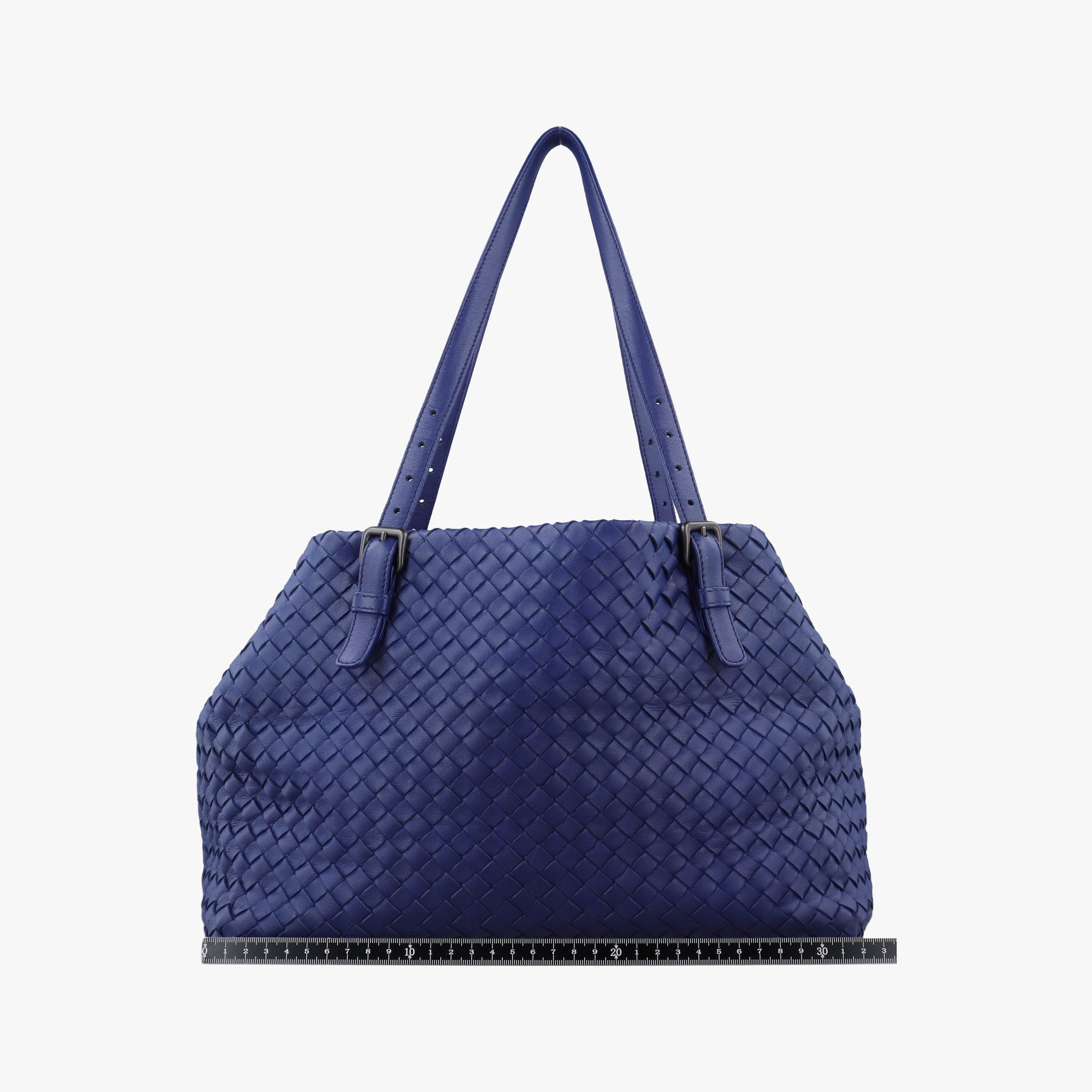 Vintage Bottega Veneta Cesta Intrecciato Blue lambskin  handbag | stylenewstar
