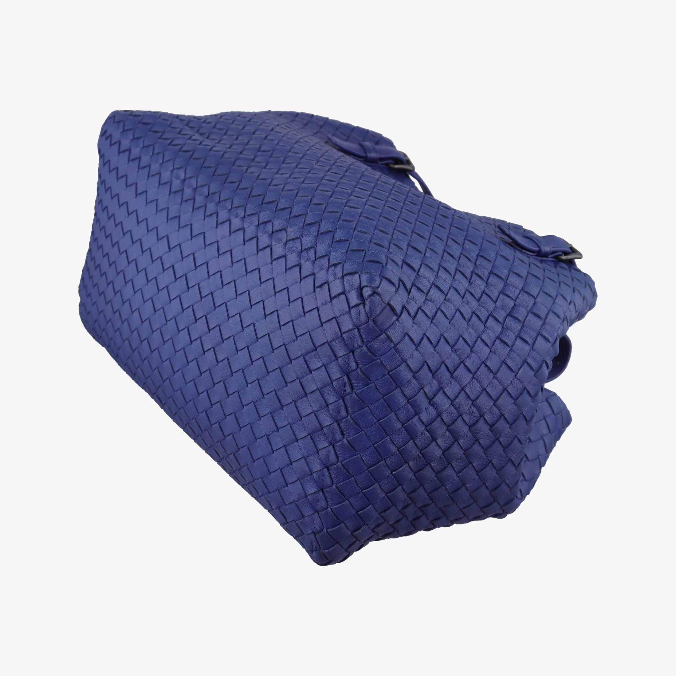 Vintage Bottega Veneta Cesta Intrecciato Blue lambskin  handbag | stylenewstar