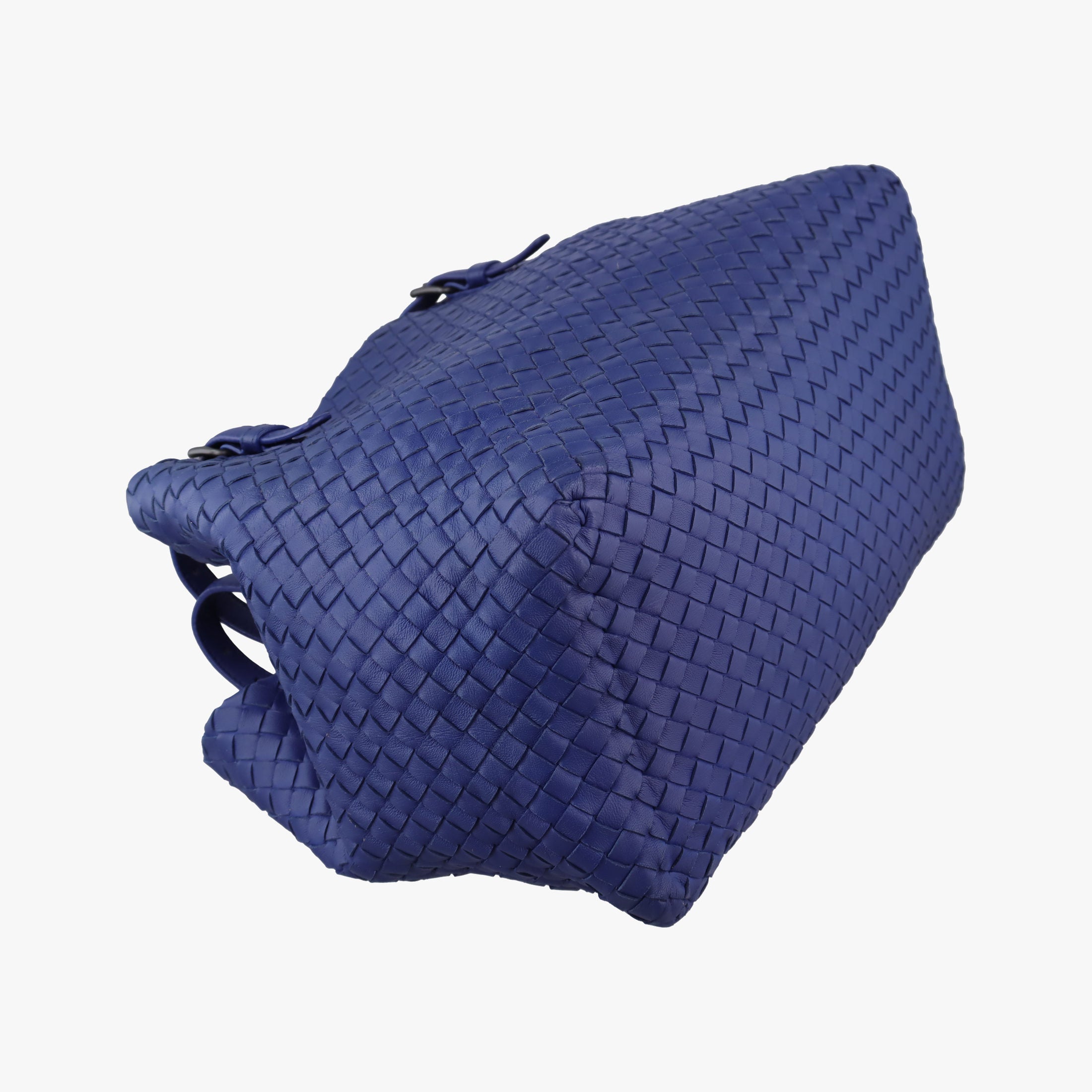 Vintage Bottega Veneta Cesta Intrecciato Blue lambskin  handbag | stylenewstar
