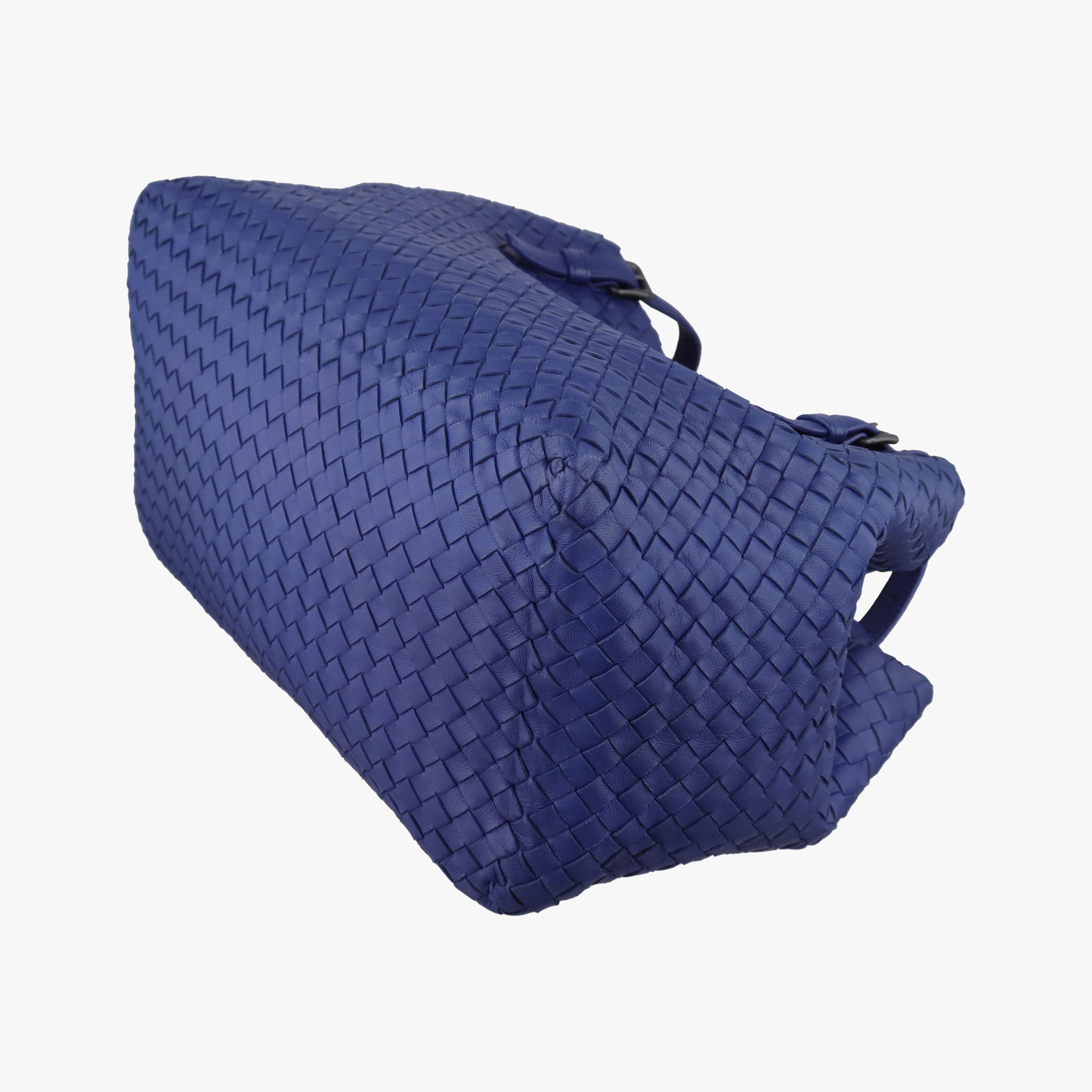Vintage Bottega Veneta Cesta Intrecciato Blue lambskin  handbag | stylenewstar