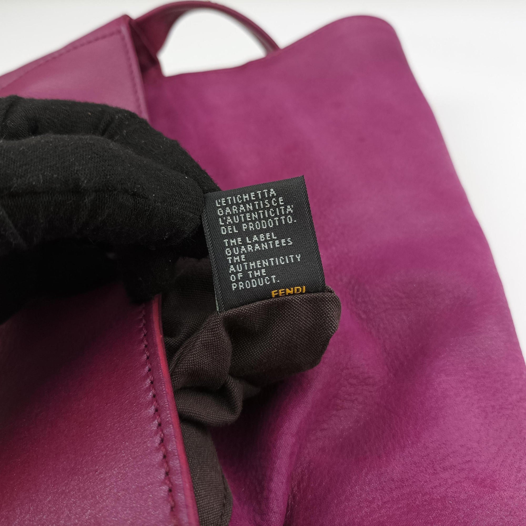 Pre-owned Fendi Nubuck Purple Leather 8BT174 shoulderbag | stylenewstar