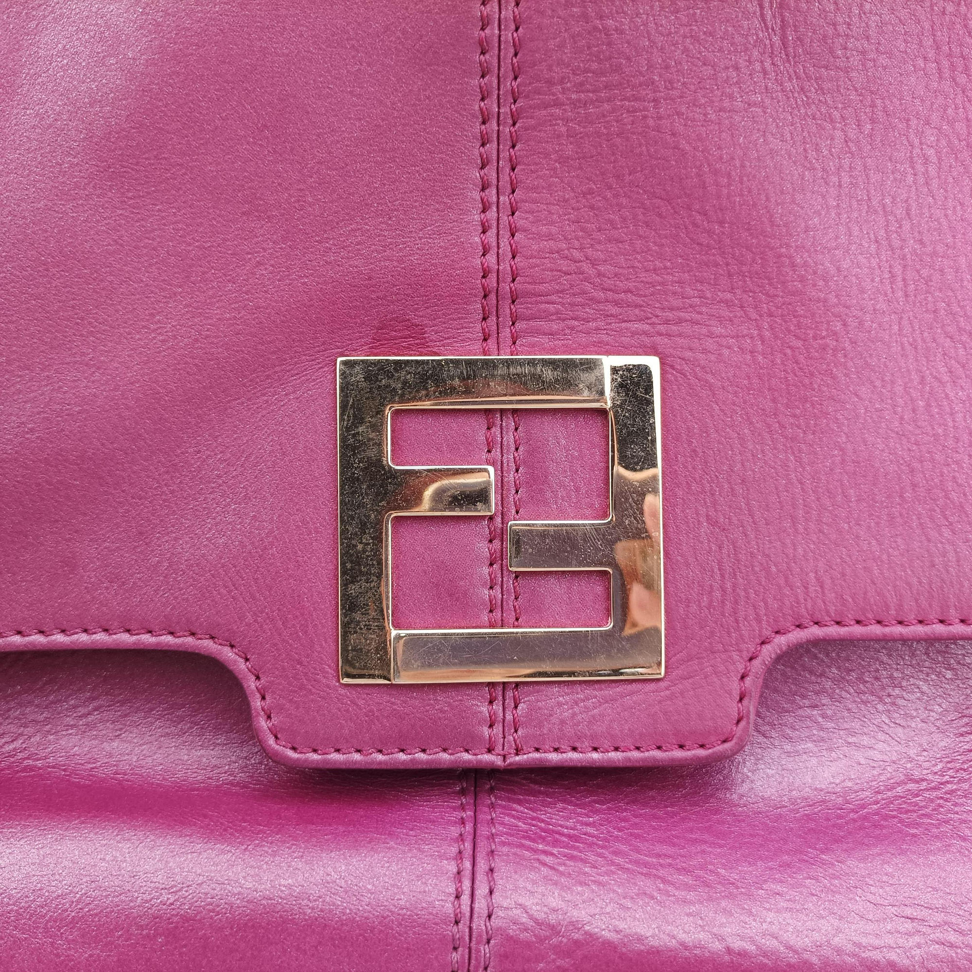 Pre-owned Fendi Nubuck Purple Leather 8BT174 shoulderbag | stylenewstar