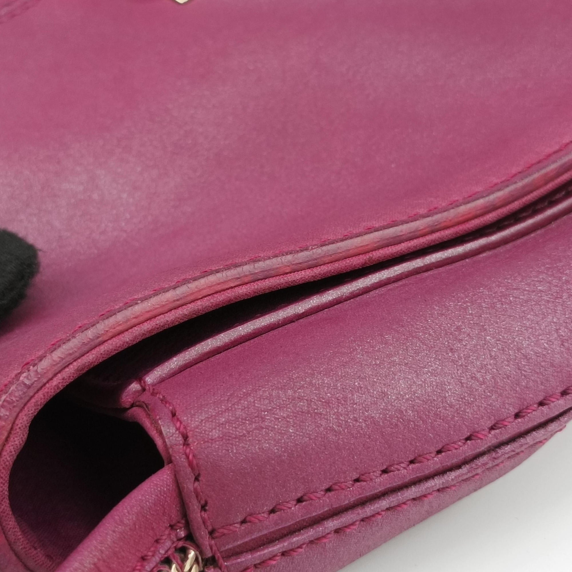 Pre-owned Fendi Nubuck Purple Leather 8BT174 shoulderbag | stylenewstar
