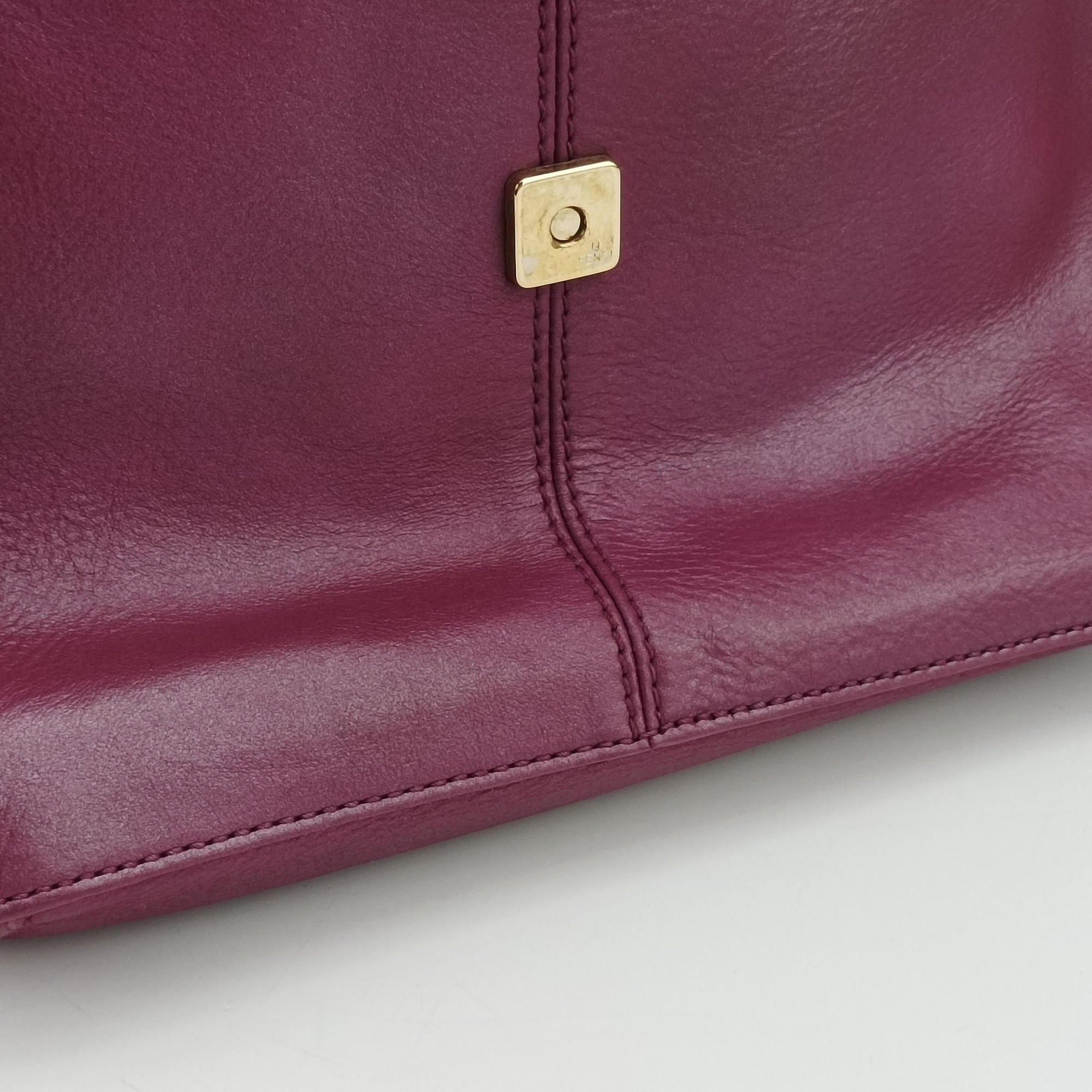 Pre-owned Fendi Nubuck Purple Leather 8BT174 shoulderbag | stylenewstar
