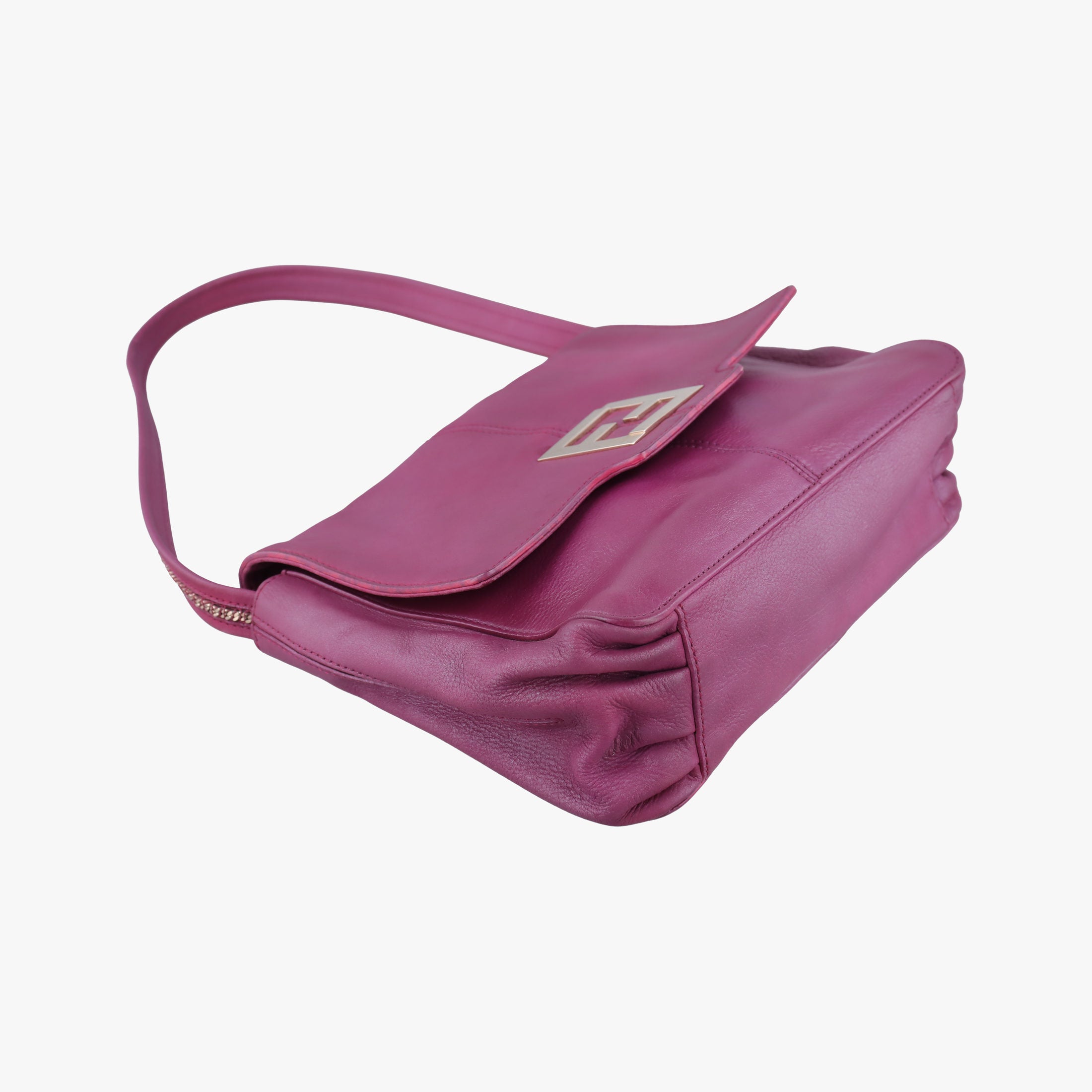 Pre-owned Fendi Nubuck Purple Leather 8BT174 shoulderbag | stylenewstar