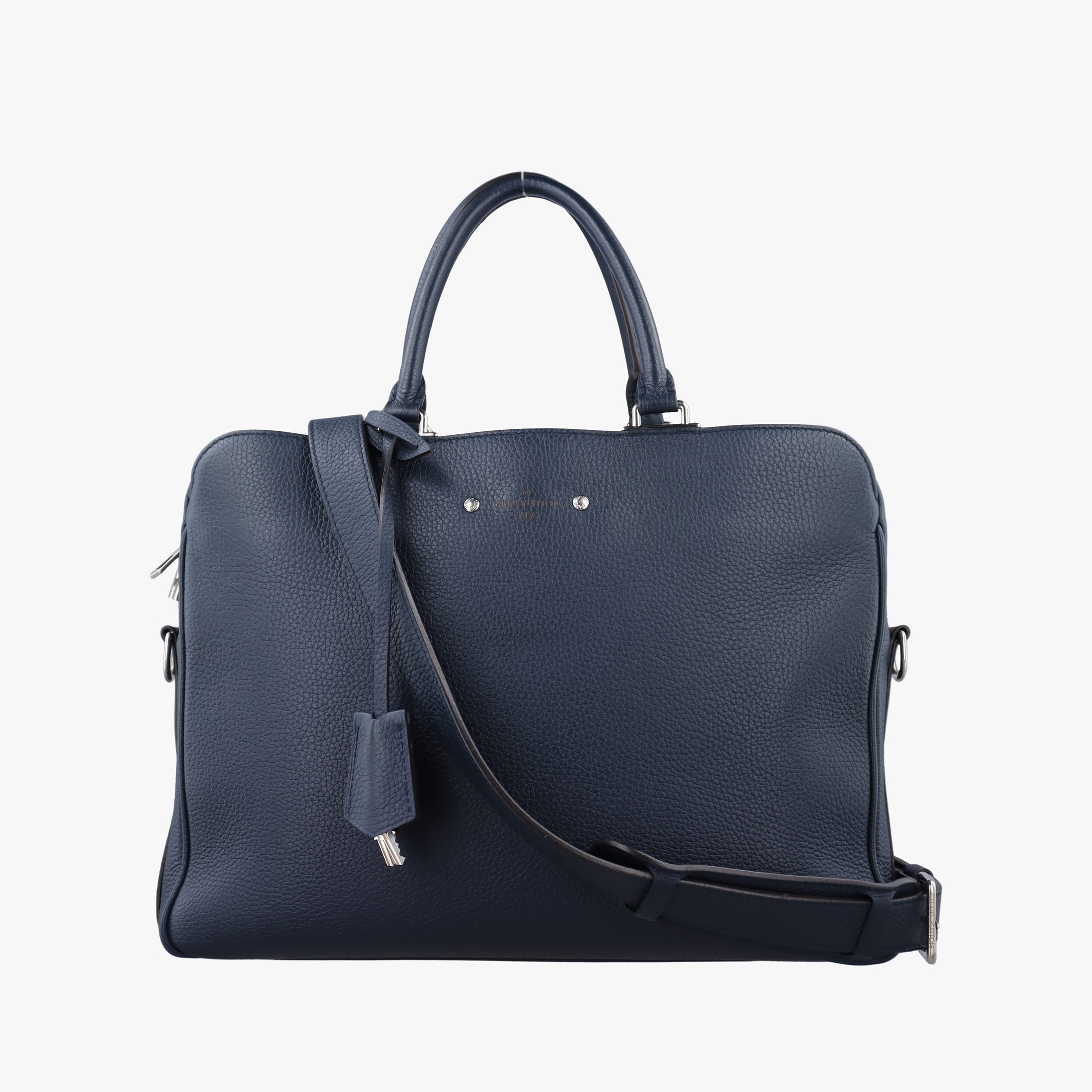 Secondhand Louis Vuitton Armand Briefcase MM Navy Taurillon leather M54380 shoulderbag | stylenewstar