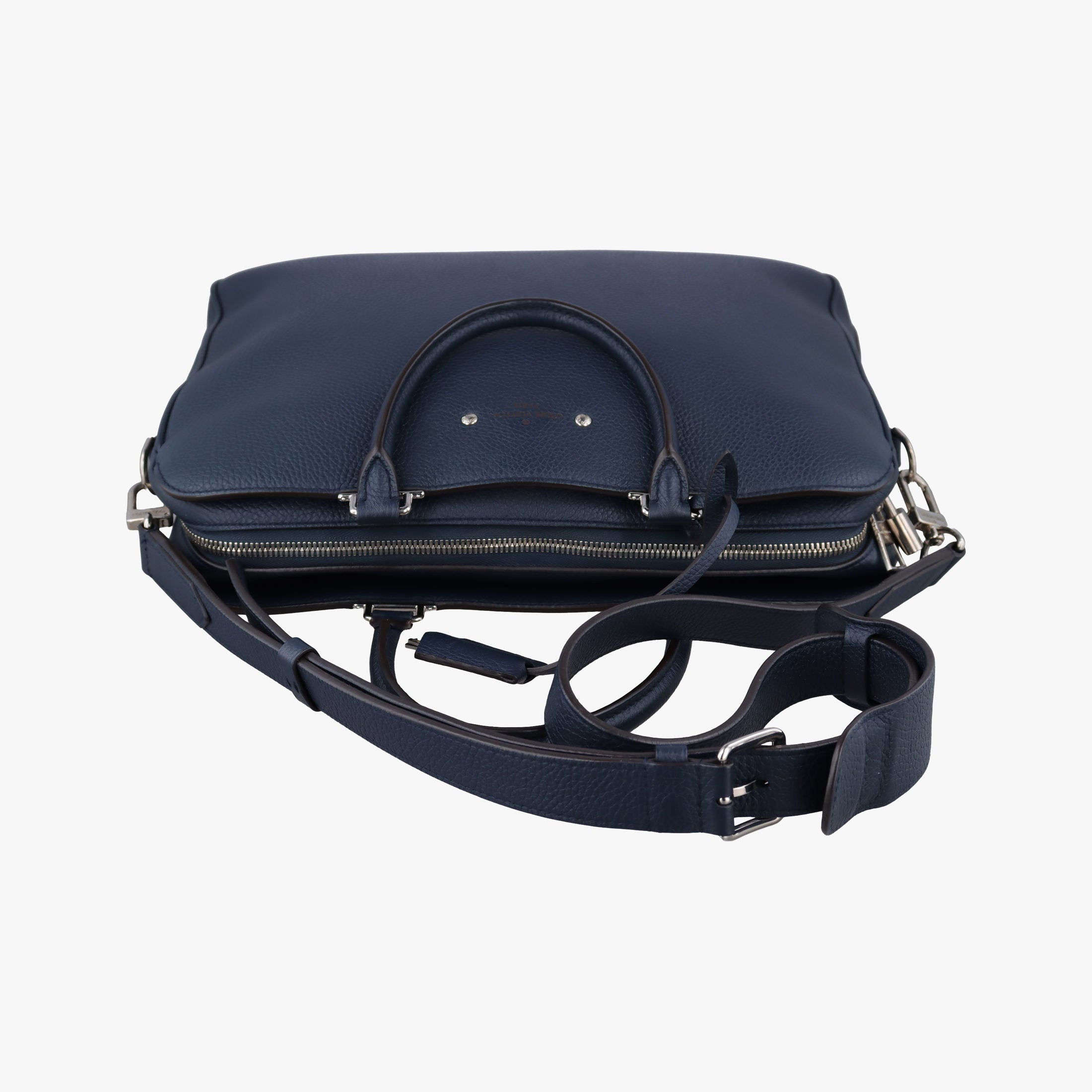 Secondhand Louis Vuitton Armand Briefcase MM Navy Taurillon leather M54380 shoulderbag | stylenewstar