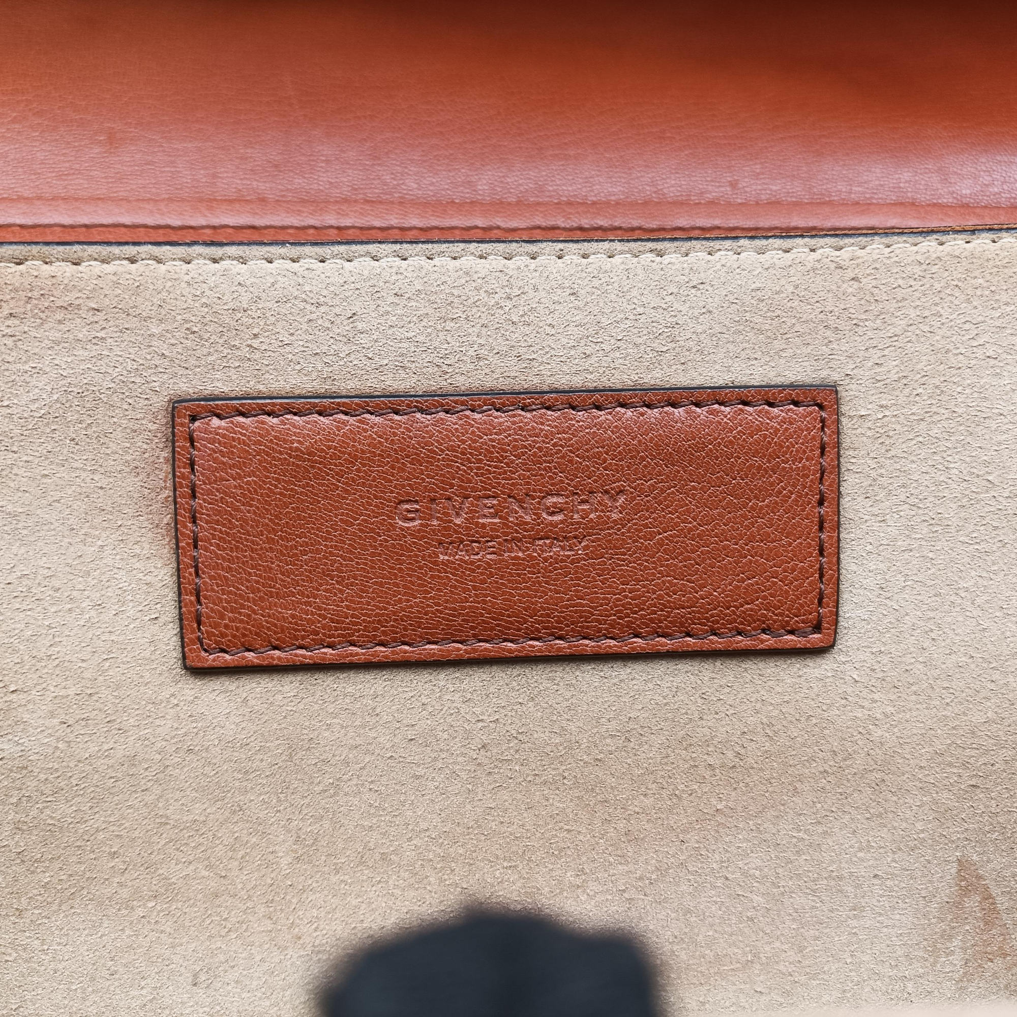 Pre-owned Givenchy GV3 small Chestnut Leather × Suede  shoulderbag | stylenewstar