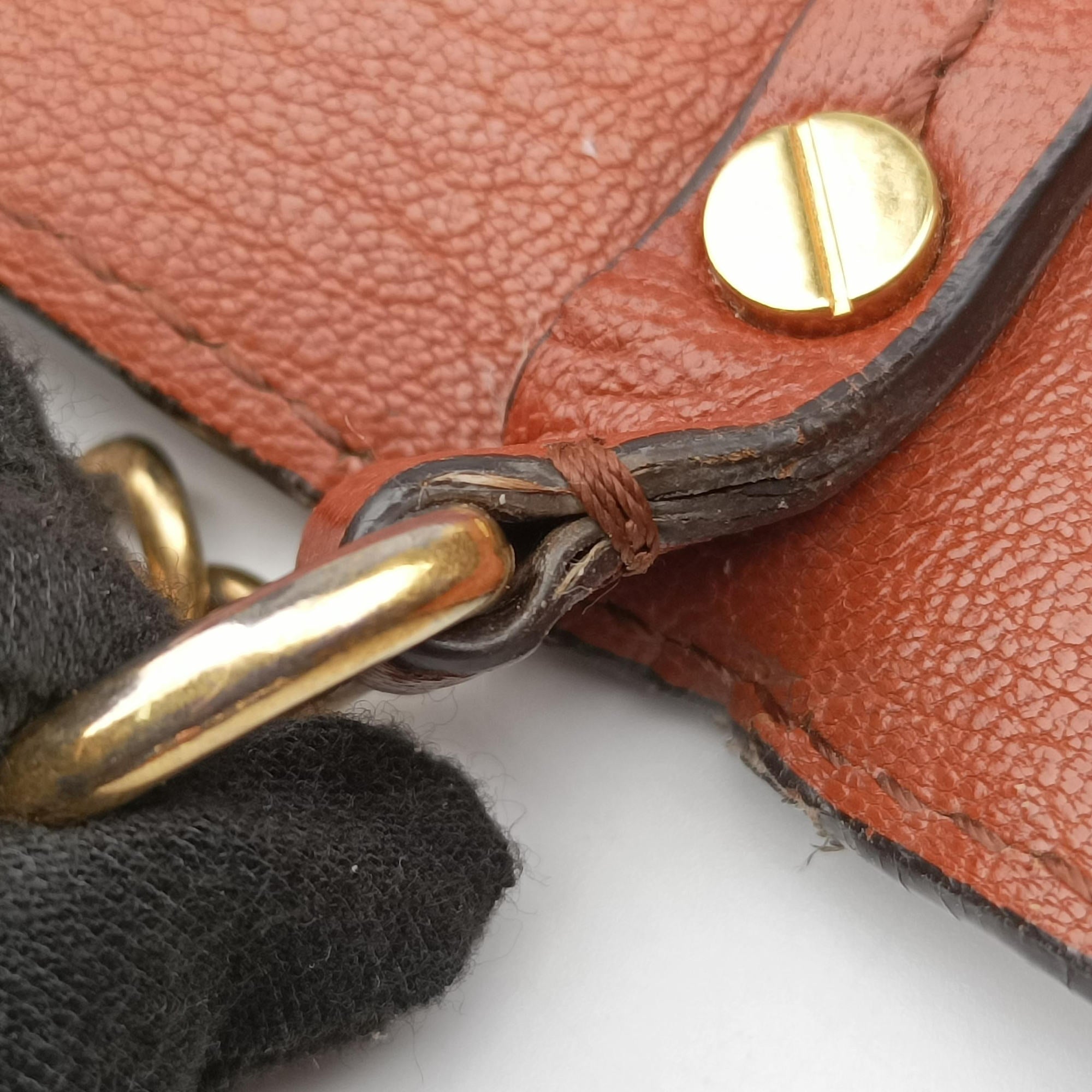 Pre-owned Givenchy GV3 small Chestnut Leather × Suede  shoulderbag | stylenewstar