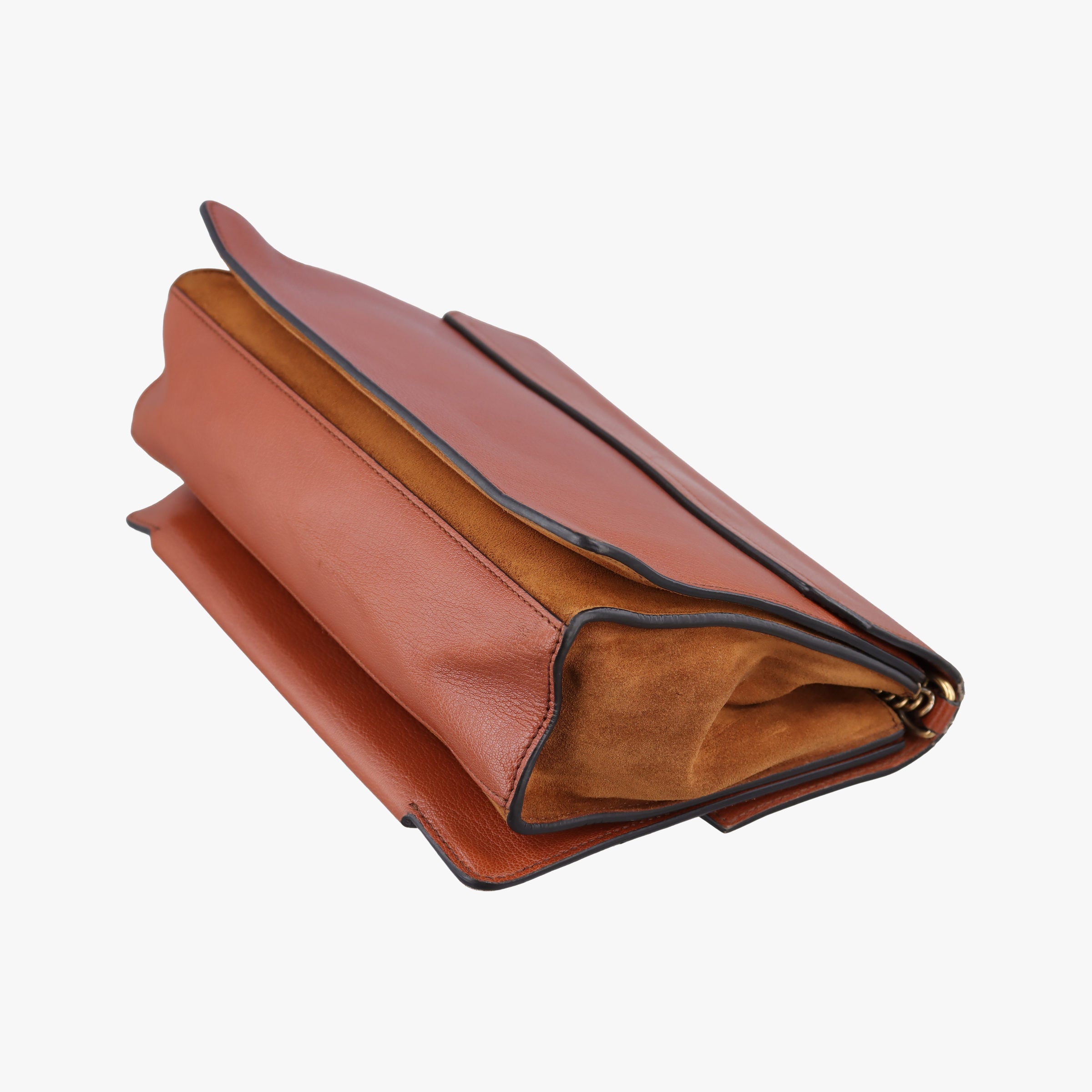 Pre-owned Givenchy GV3 small Chestnut Leather × Suede  shoulderbag | stylenewstar