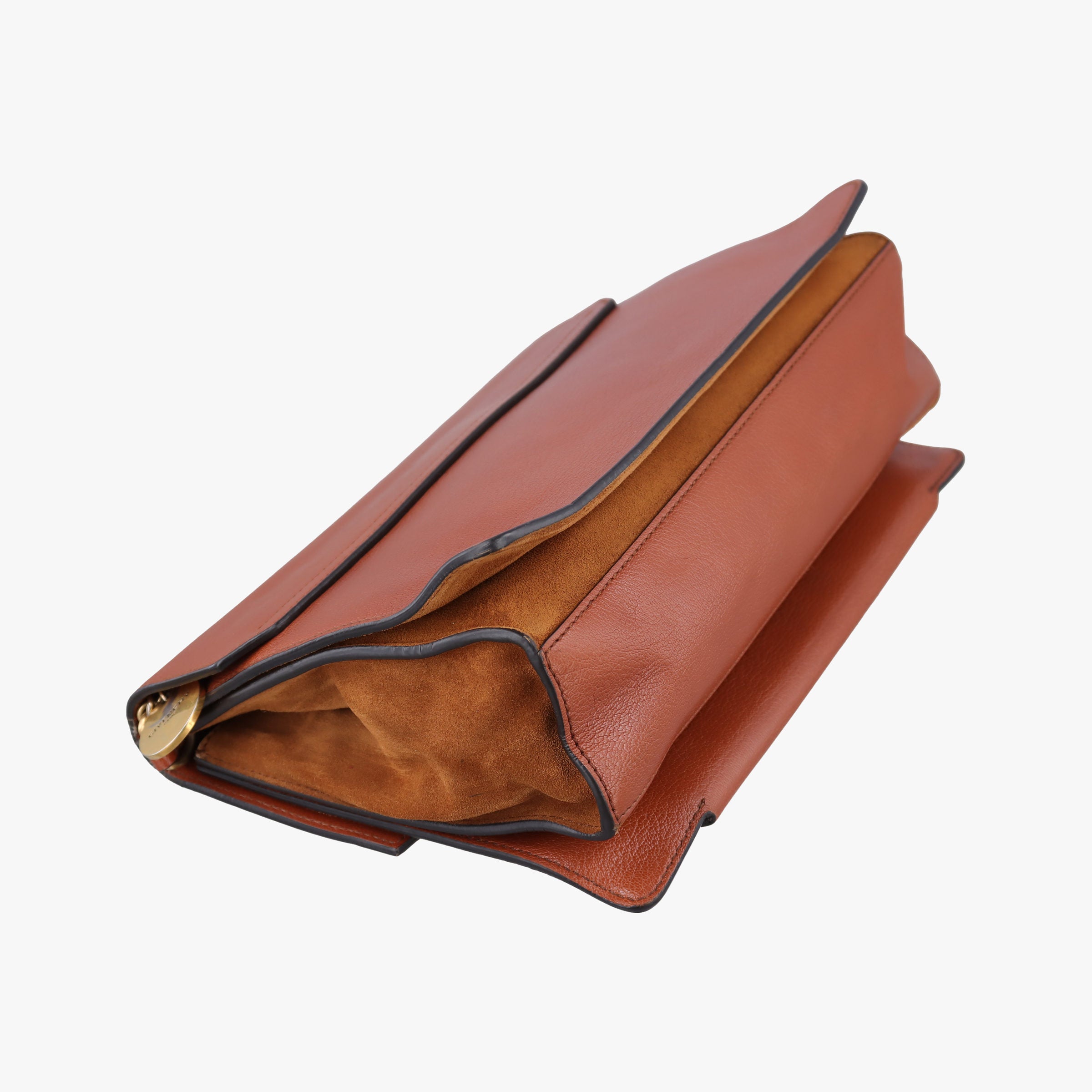 Pre-owned Givenchy GV3 small Chestnut Leather × Suede  shoulderbag | stylenewstar