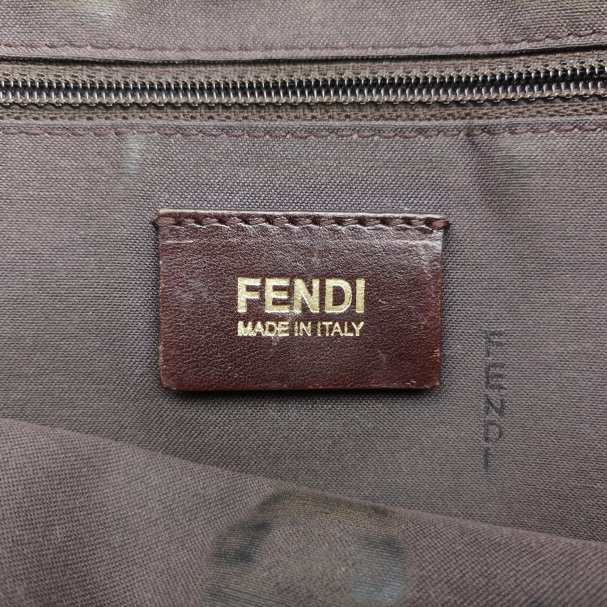 Secondhand Fendi Mia Flap Brown canvas 8BT163 shoulderbag | stylenewstar