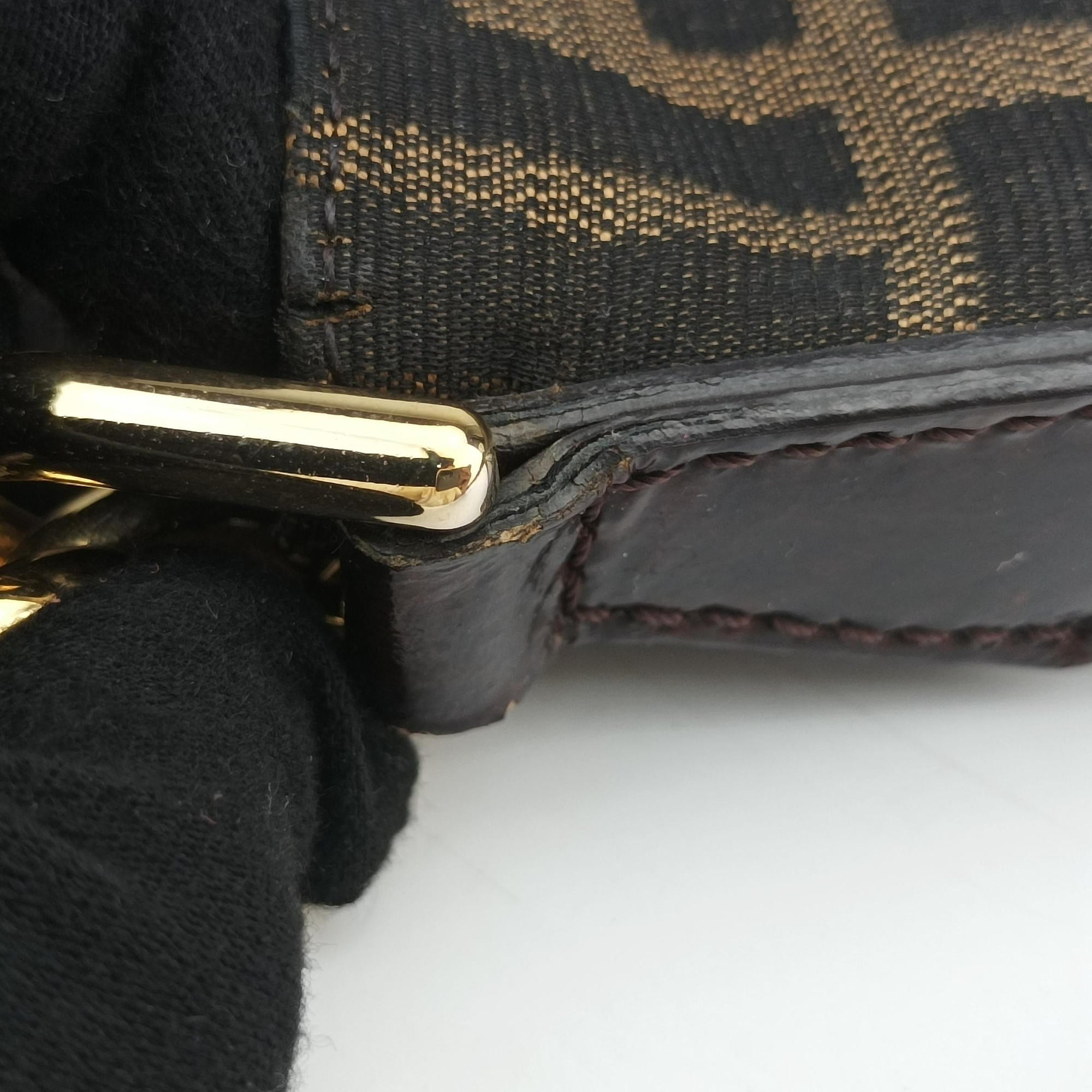 Secondhand Fendi Mia Flap Brown canvas 8BT163 shoulderbag | stylenewstar