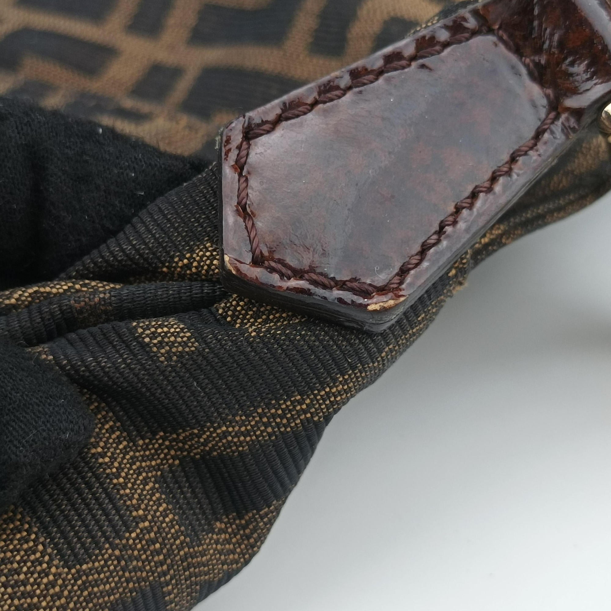 Secondhand Fendi Mia Flap Brown canvas 8BT163 shoulderbag | stylenewstar