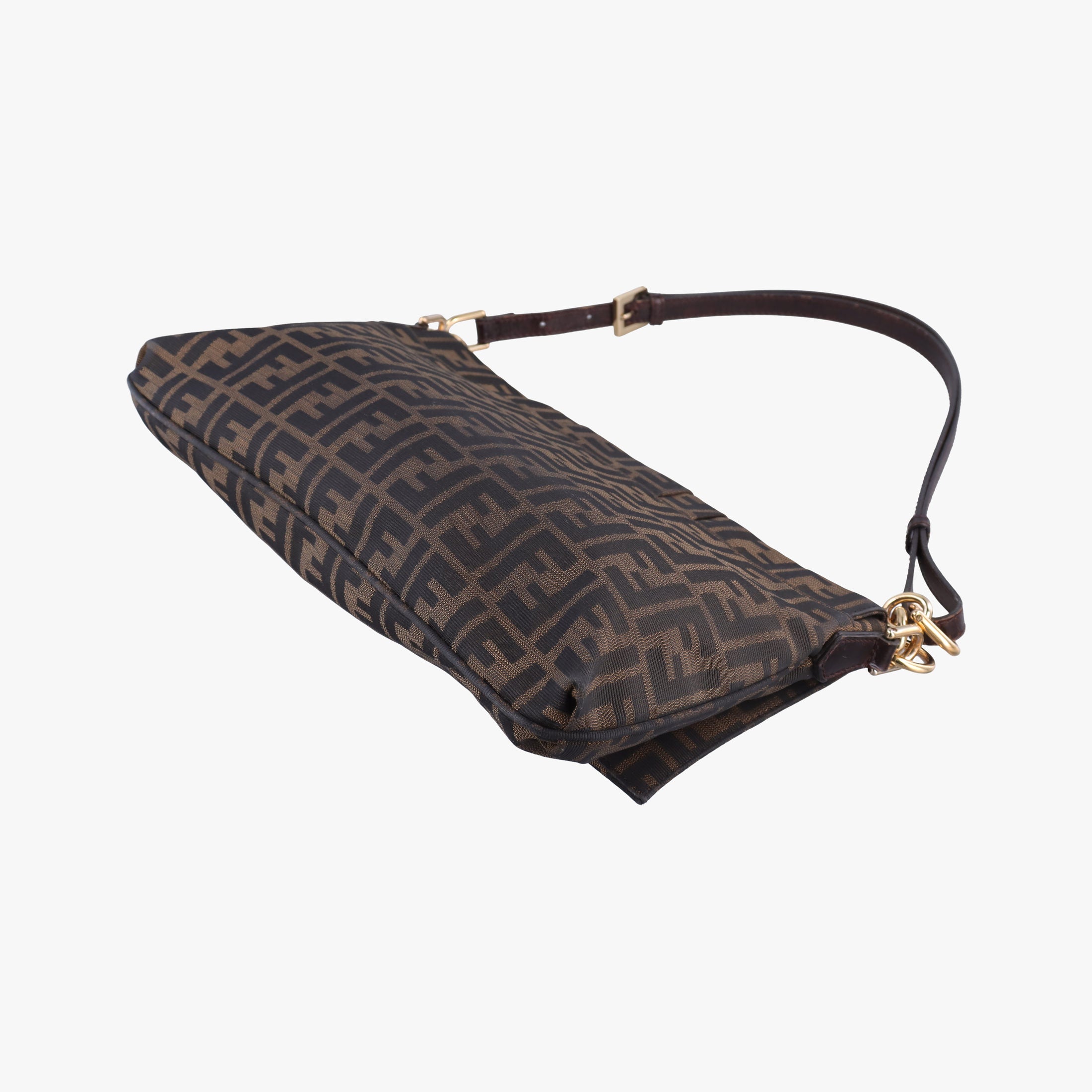 Secondhand Fendi Mia Flap Brown canvas 8BT163 shoulderbag | stylenewstar