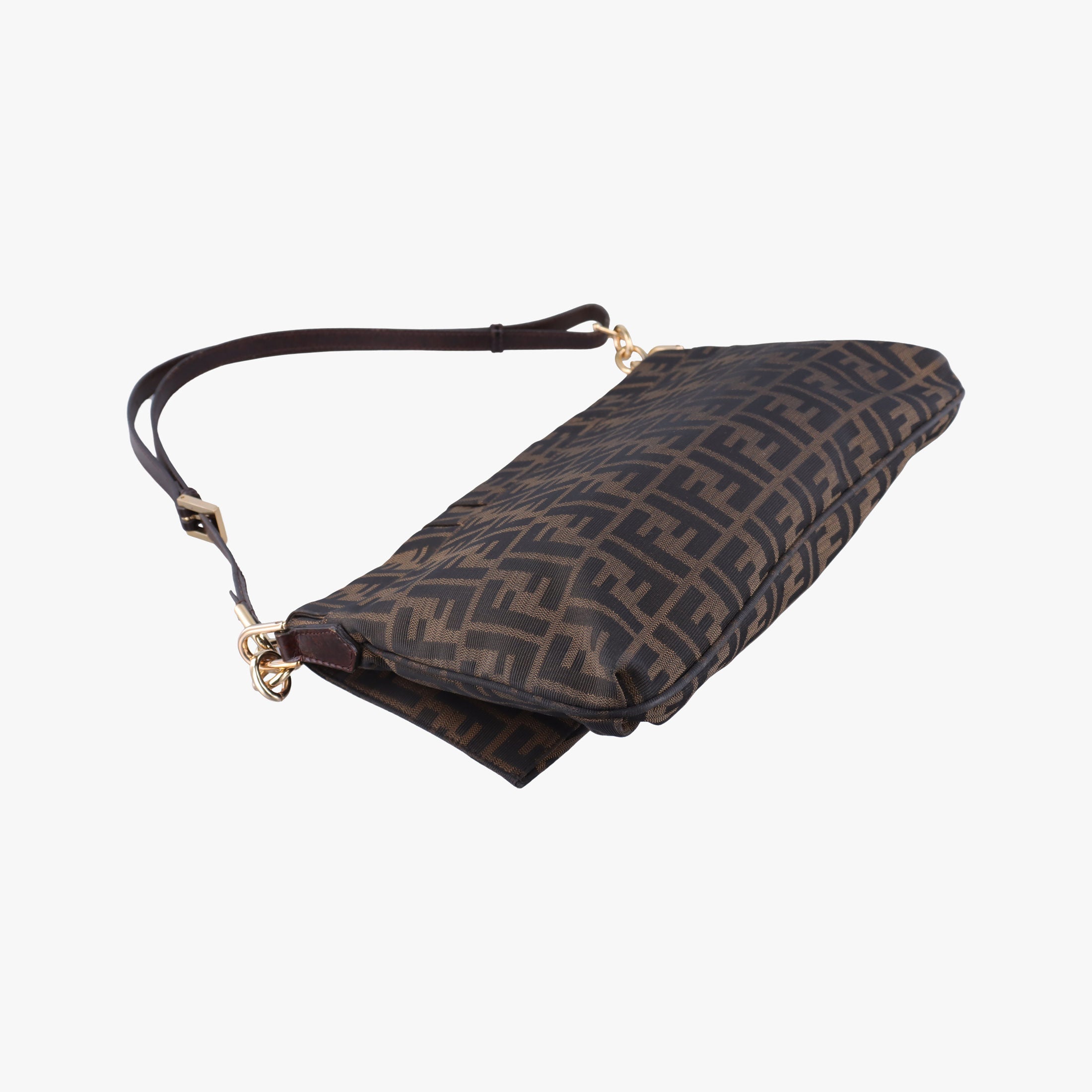 Secondhand Fendi Mia Flap Brown canvas 8BT163 shoulderbag | stylenewstar