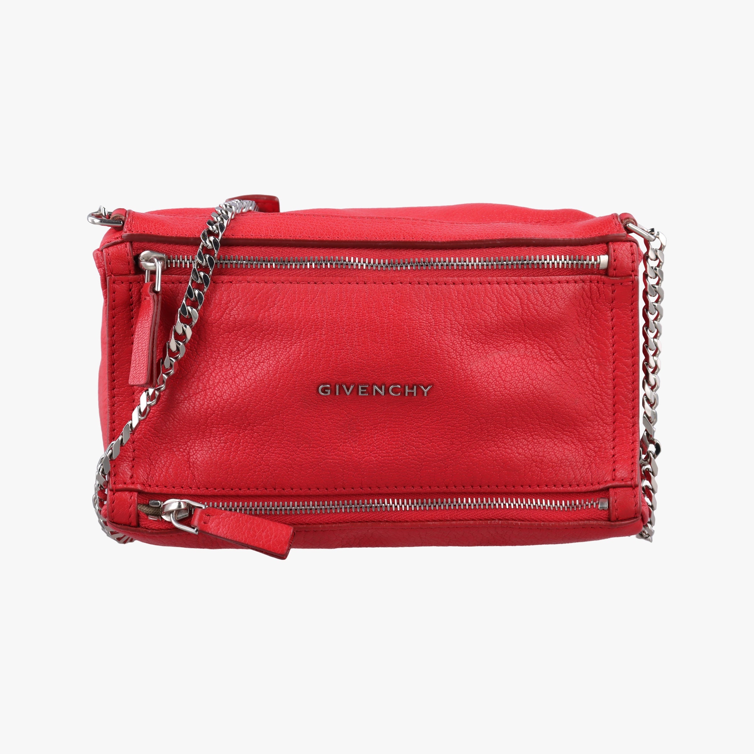 Pre-owned Givenchy Pandora Red Leather  shoulderbag | stylenewstar