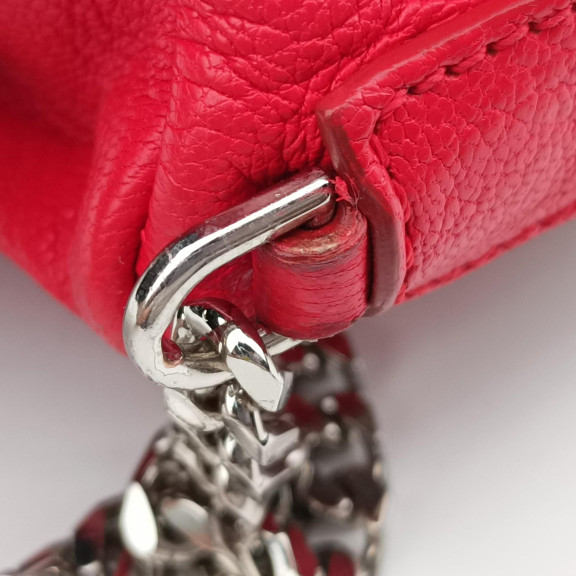 Pre-owned Givenchy Pandora Red Leather  shoulderbag | stylenewstar