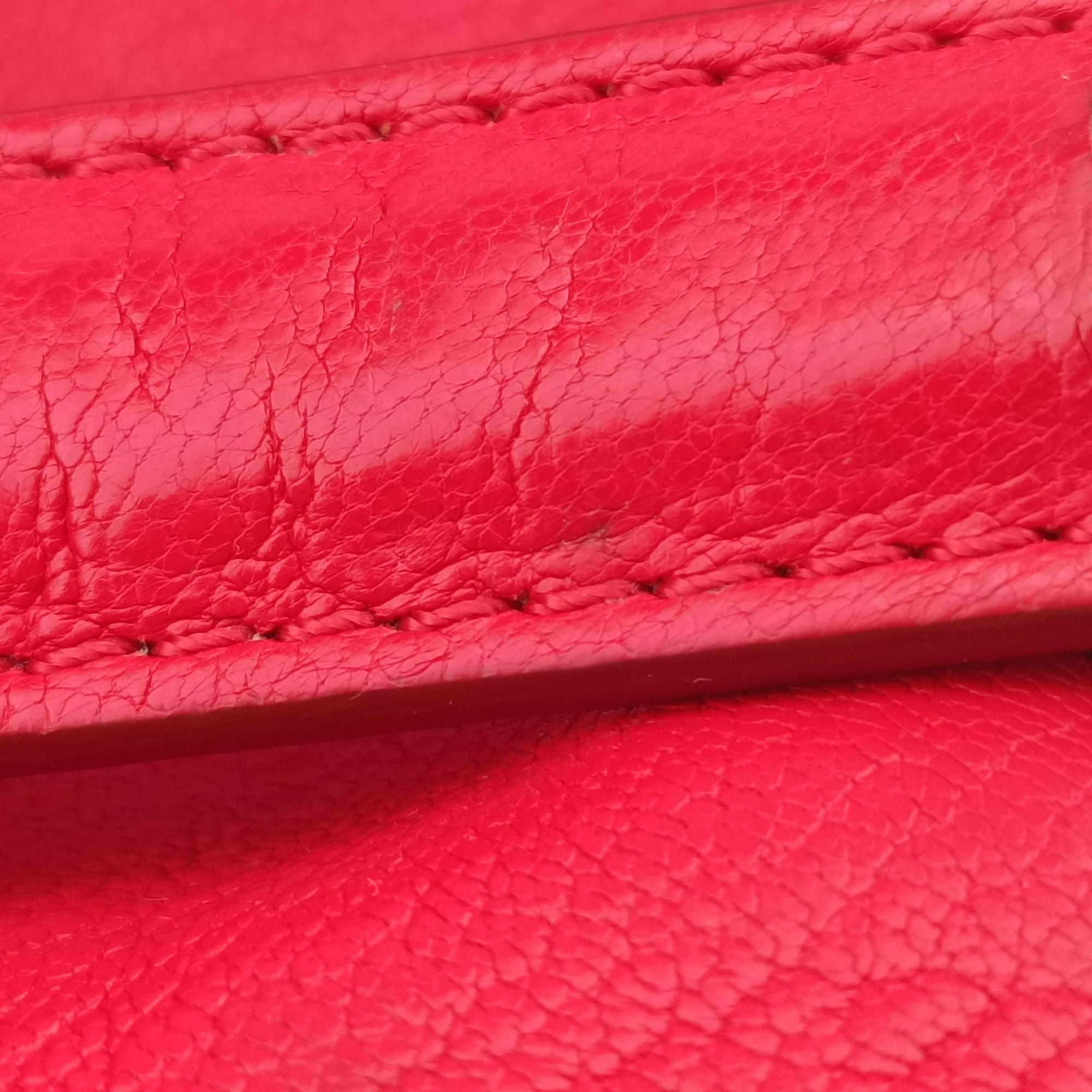 Pre-owned Givenchy Pandora Red Leather  shoulderbag | stylenewstar