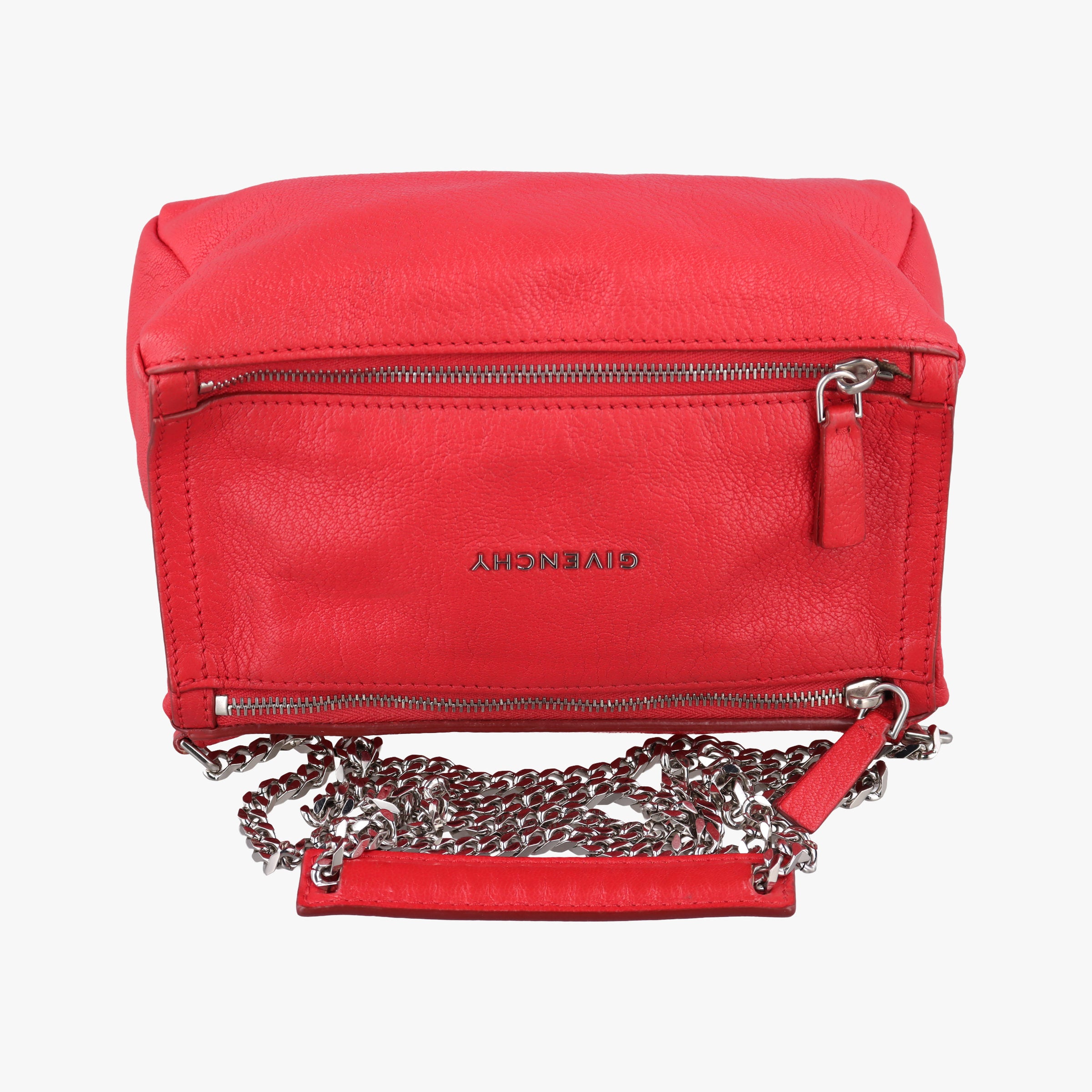 Pre-owned Givenchy Pandora Red Leather  shoulderbag | stylenewstar
