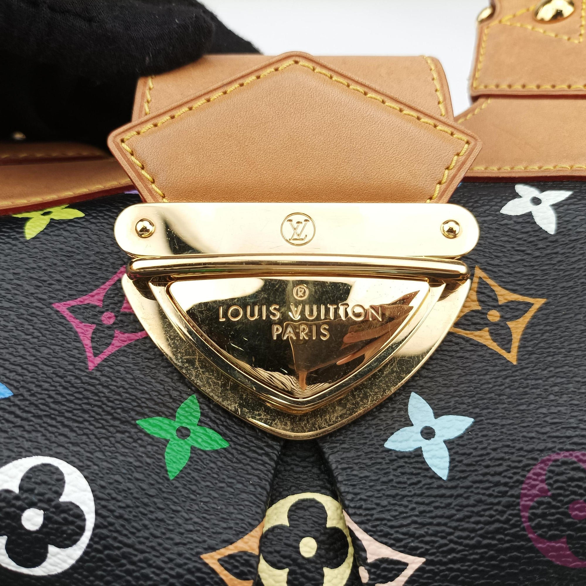 Pre-owned Louis Vuitton URSULA Noir Monogram Multicolor M40124 handbag | stylenewstar