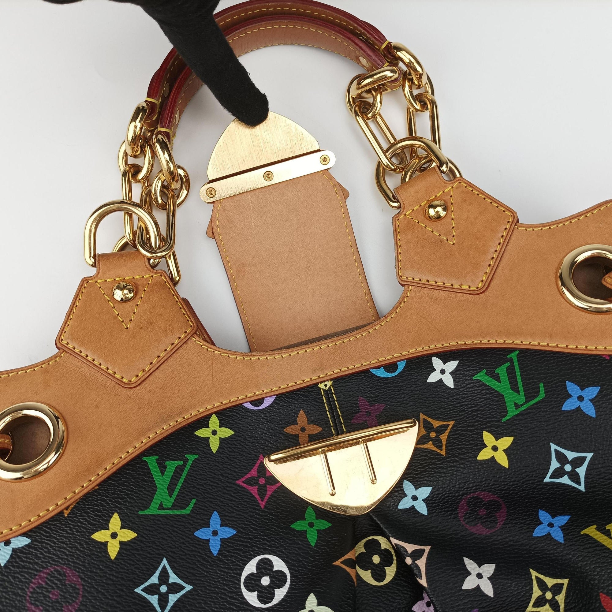 Pre-owned Louis Vuitton URSULA Noir Monogram Multicolor M40124 handbag | stylenewstar