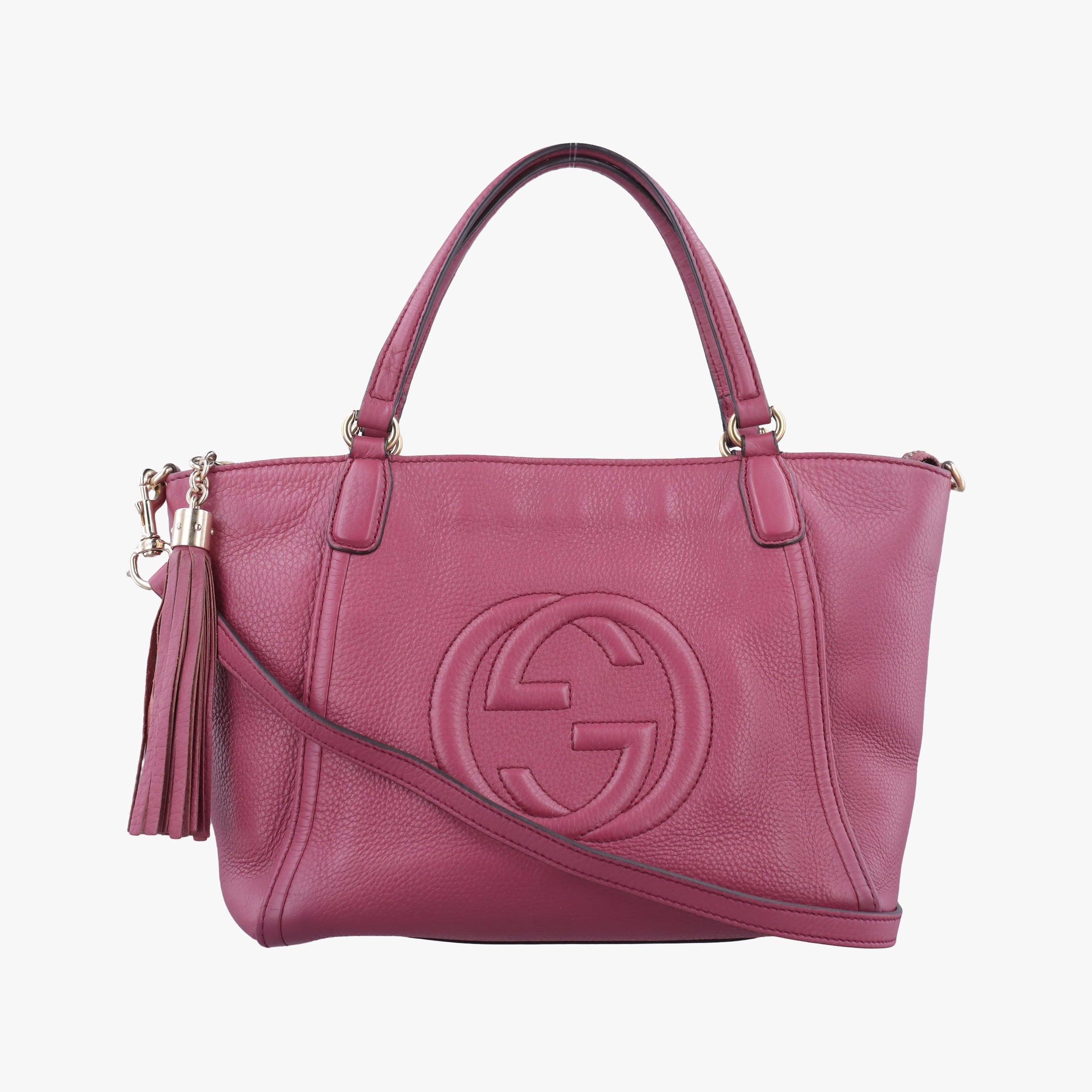 Pre-owned Gucci Soho Purple Leather 369176 shoulderbag | stylenewstar