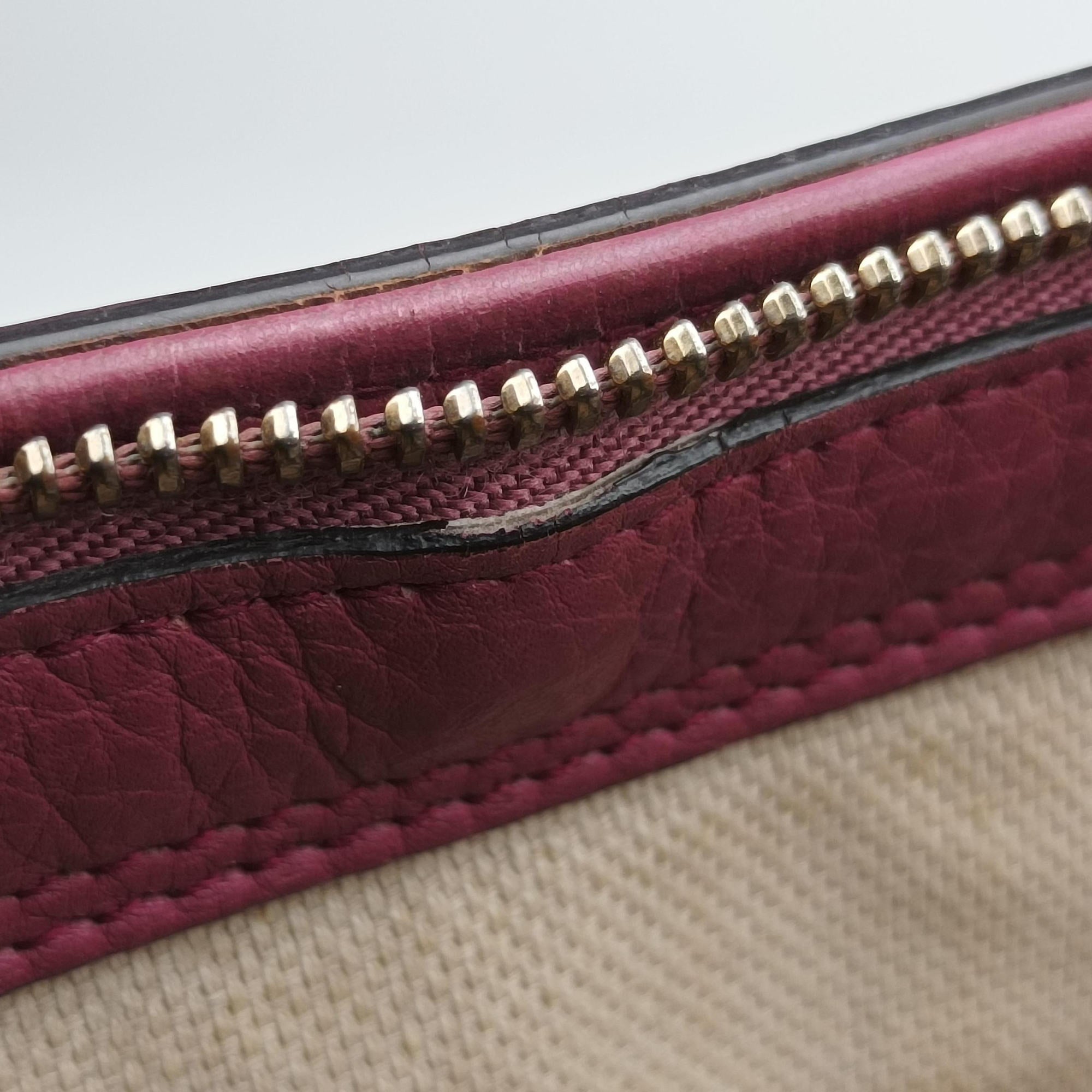 Pre-owned Gucci Soho Purple Leather 369176 shoulderbag | stylenewstar