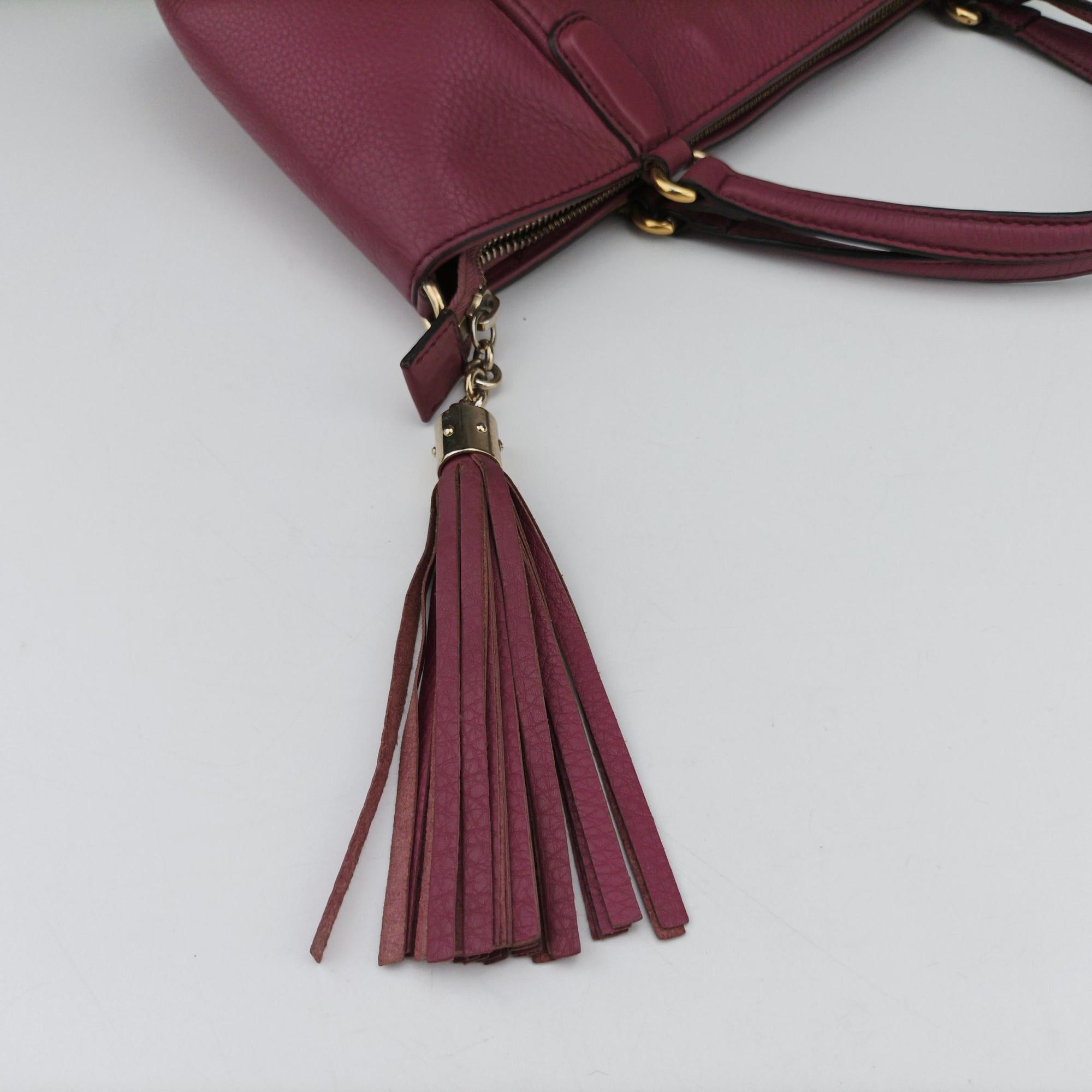 Pre-owned Gucci Soho Purple Leather 369176 shoulderbag | stylenewstar