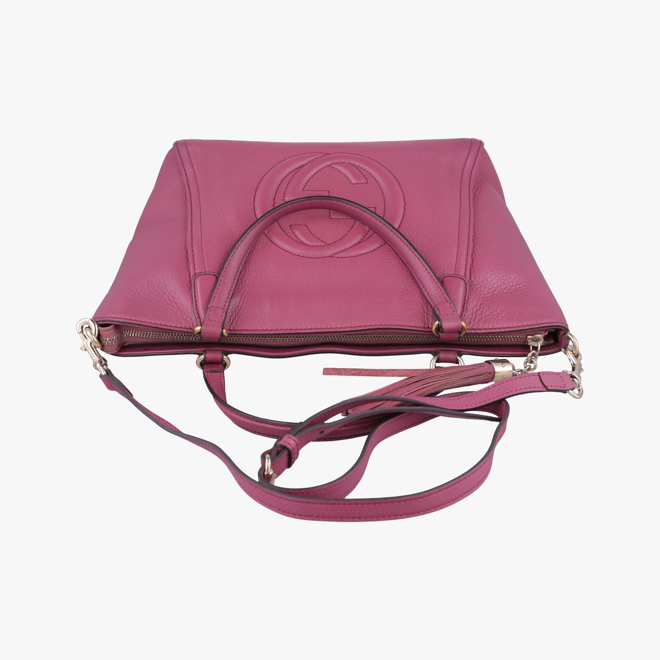 Pre-owned Gucci Soho Purple Leather 369176 shoulderbag | stylenewstar