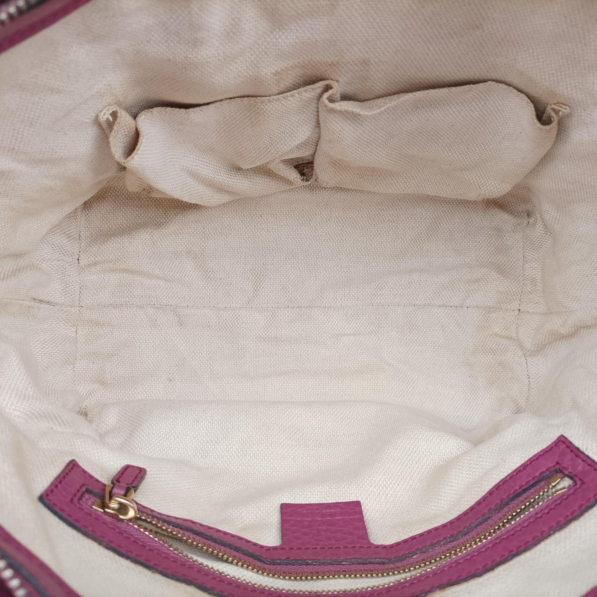 Pre-owned Gucci Soho Purple Leather 369176 shoulderbag | stylenewstar