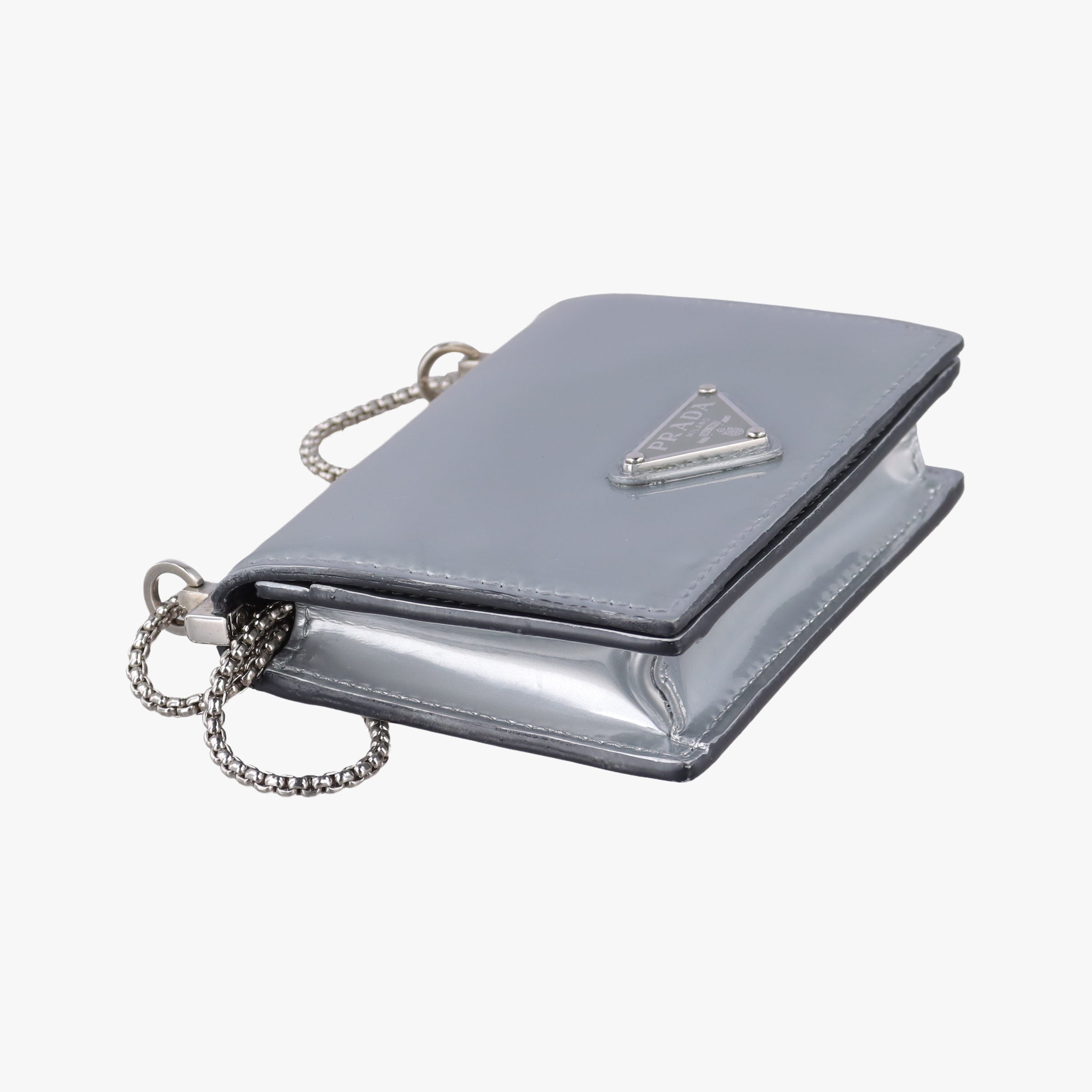 Pre-owned Prada Chain Pouch Nube Spazzolato Leather   shoulderbag | stylenewstar