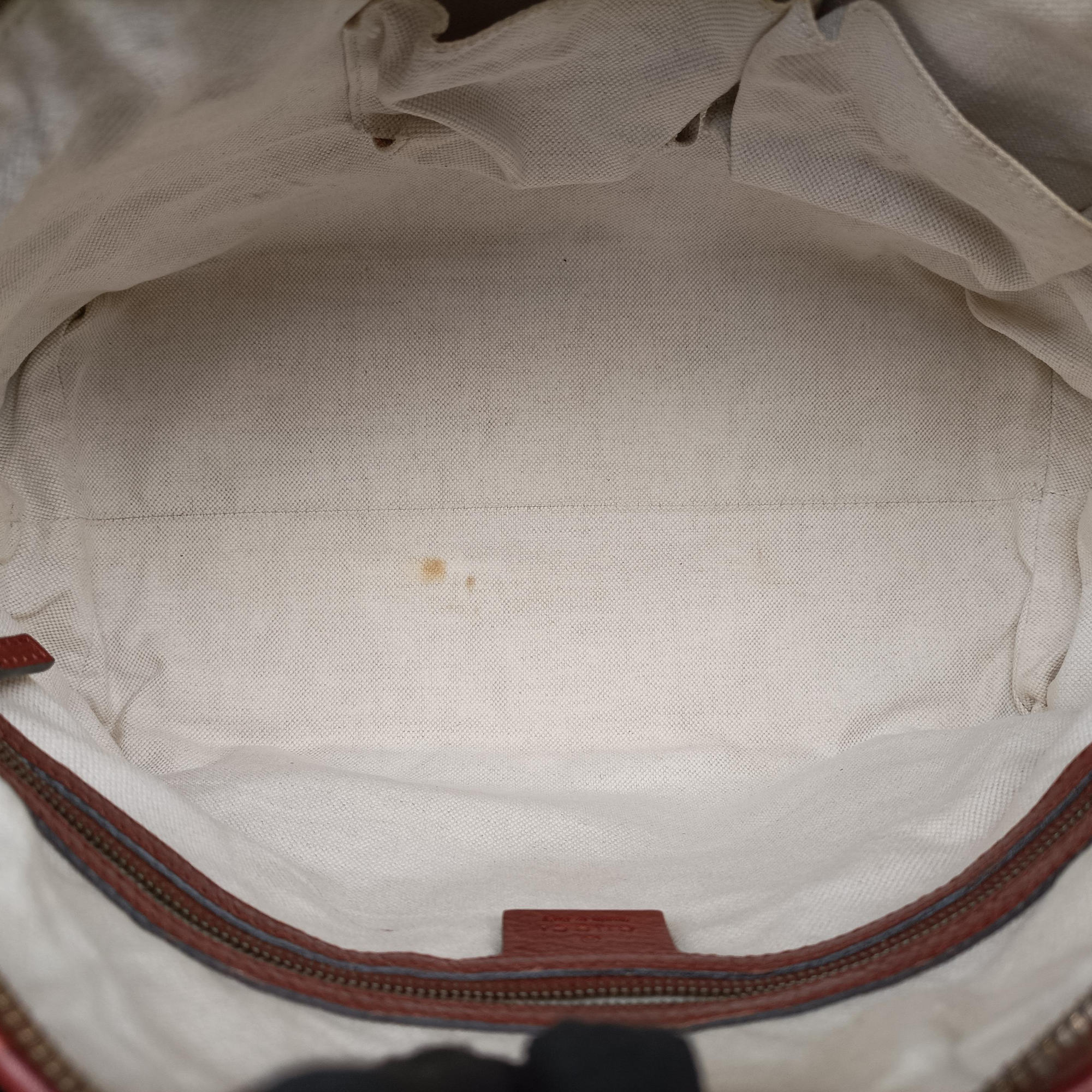 Pre-owned Gucci Bamboo Brown GGCanvas×Leather 339002 handbag | stylenewstar