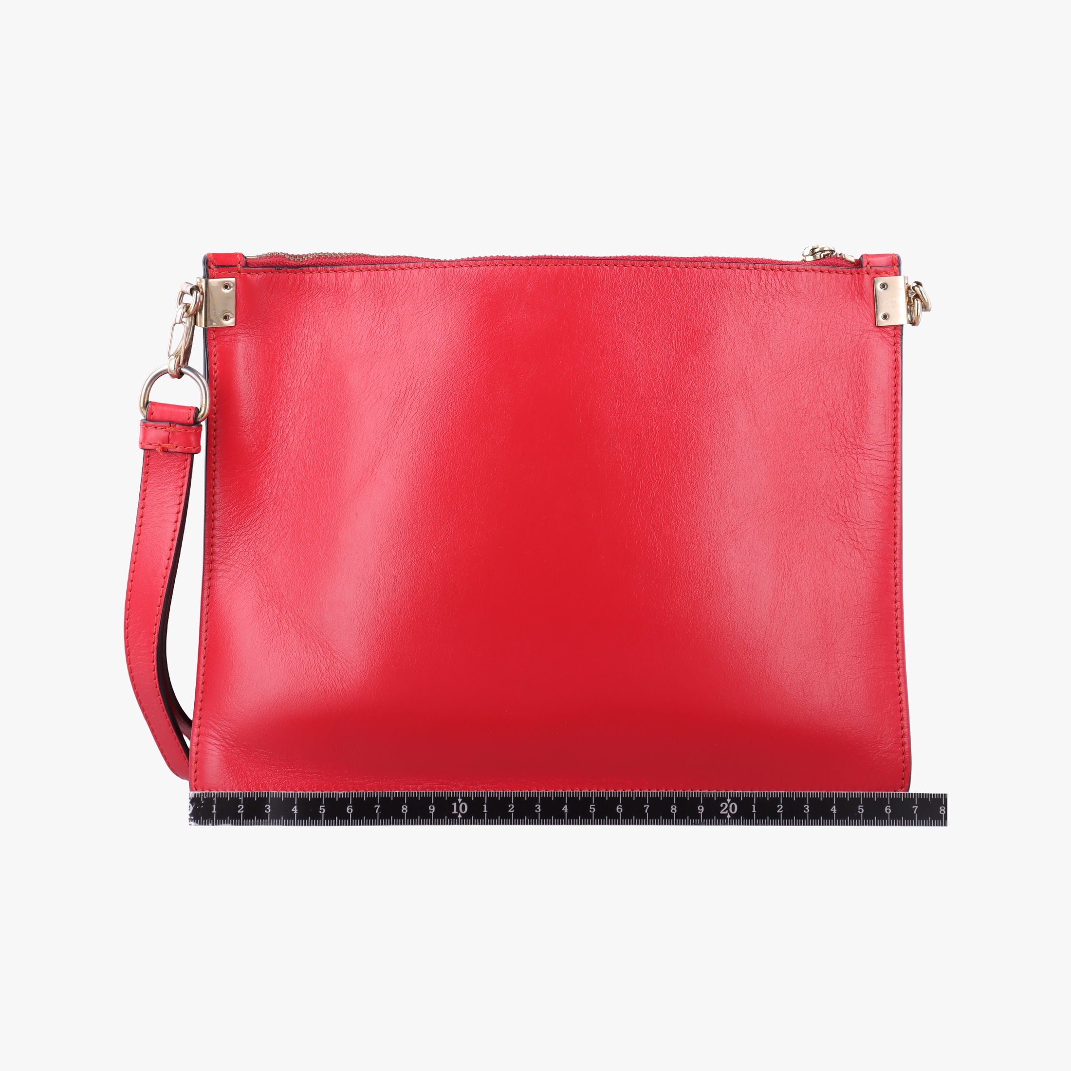 Pre-owned VERSACE La Medusa Red Leather  shoulderbag | stylenewstar